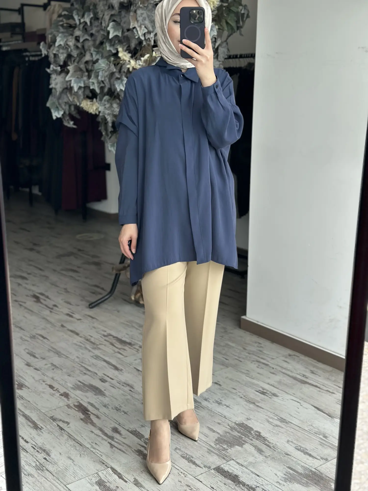 QooQ Store Yarasa Kol Gömlek 26SS233