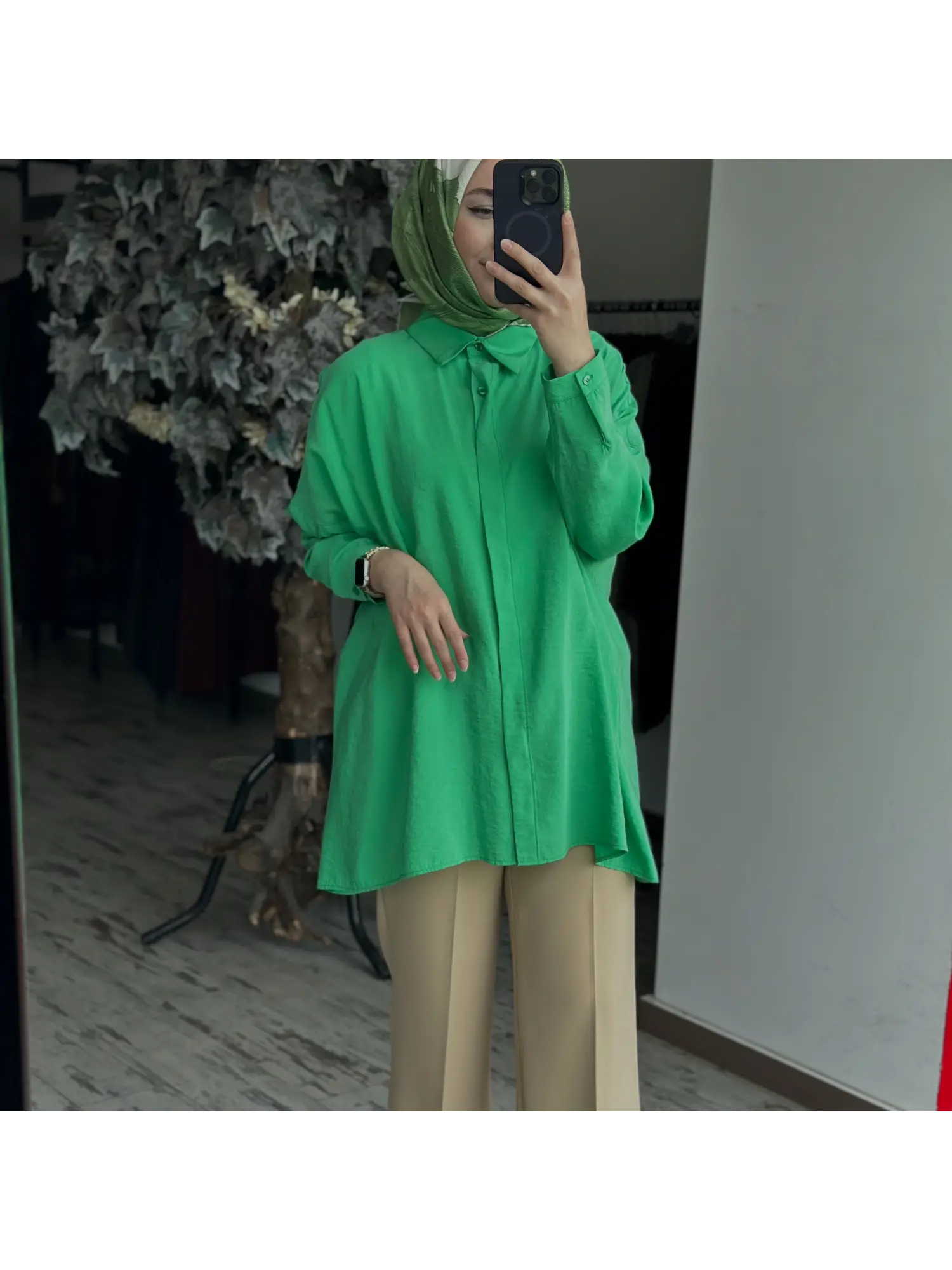 QooQ Store Yarasa Kol Gömlek 26SS233