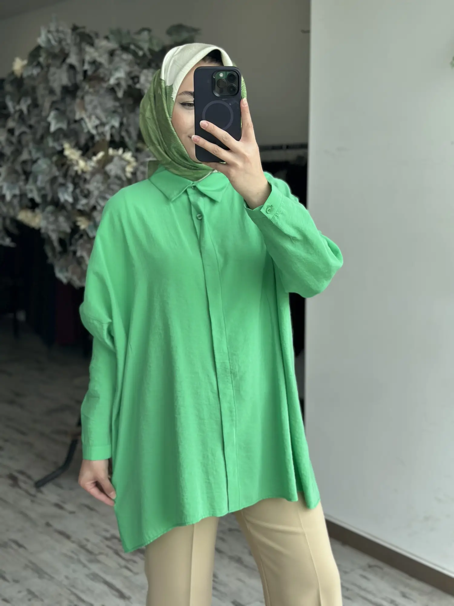 QooQ Store Yarasa Kol Gömlek 26SS233