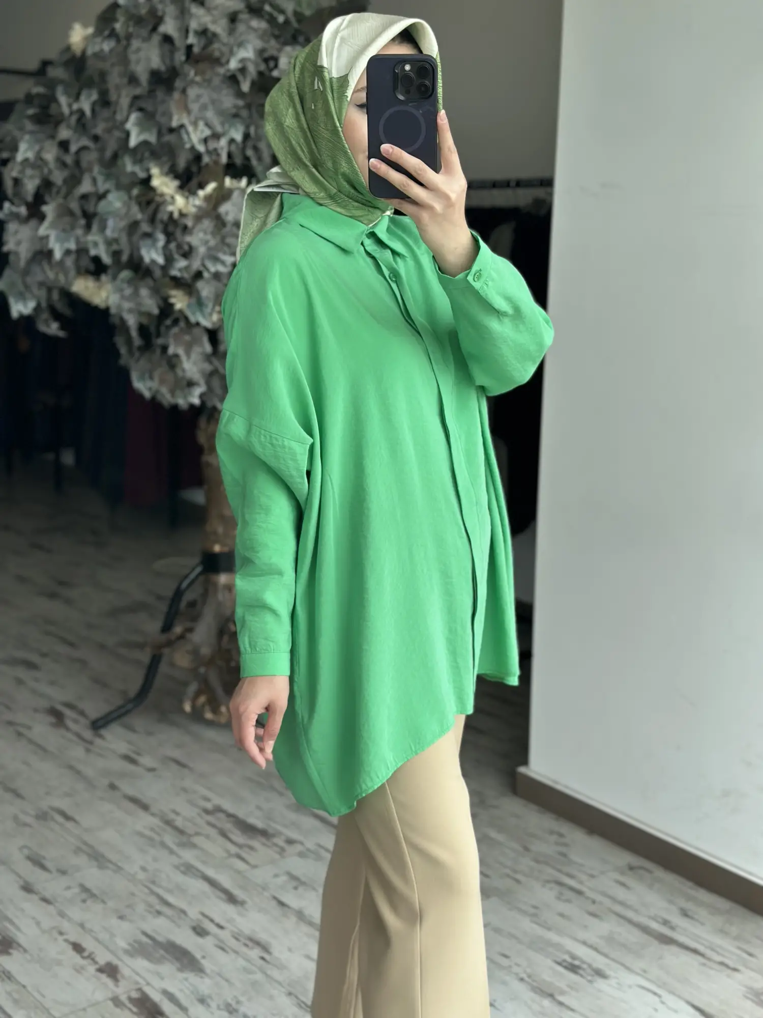 QooQ Store Yarasa Kol Gömlek 26SS233