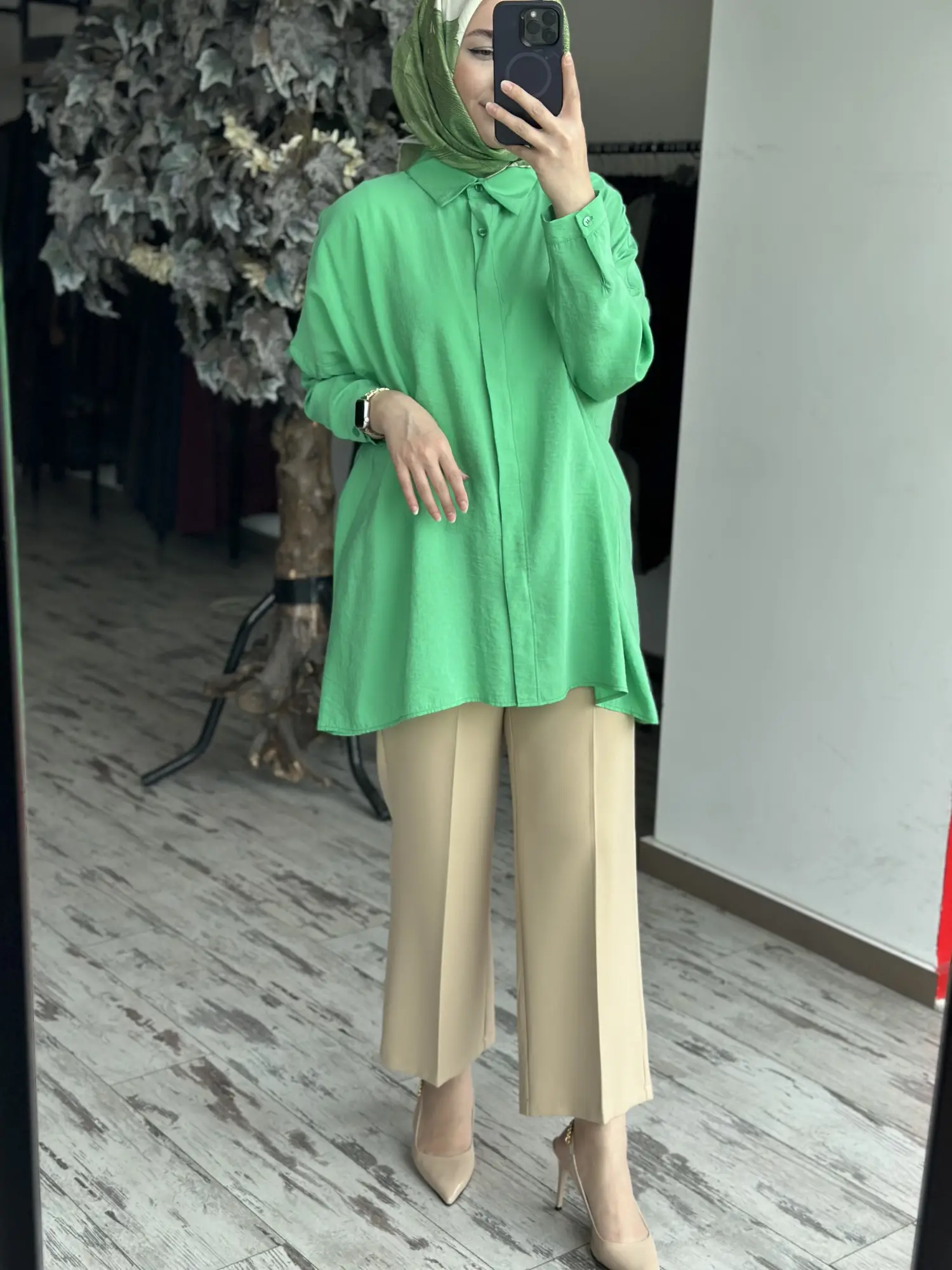 QooQ Store Yarasa Kol Gömlek 26SS233