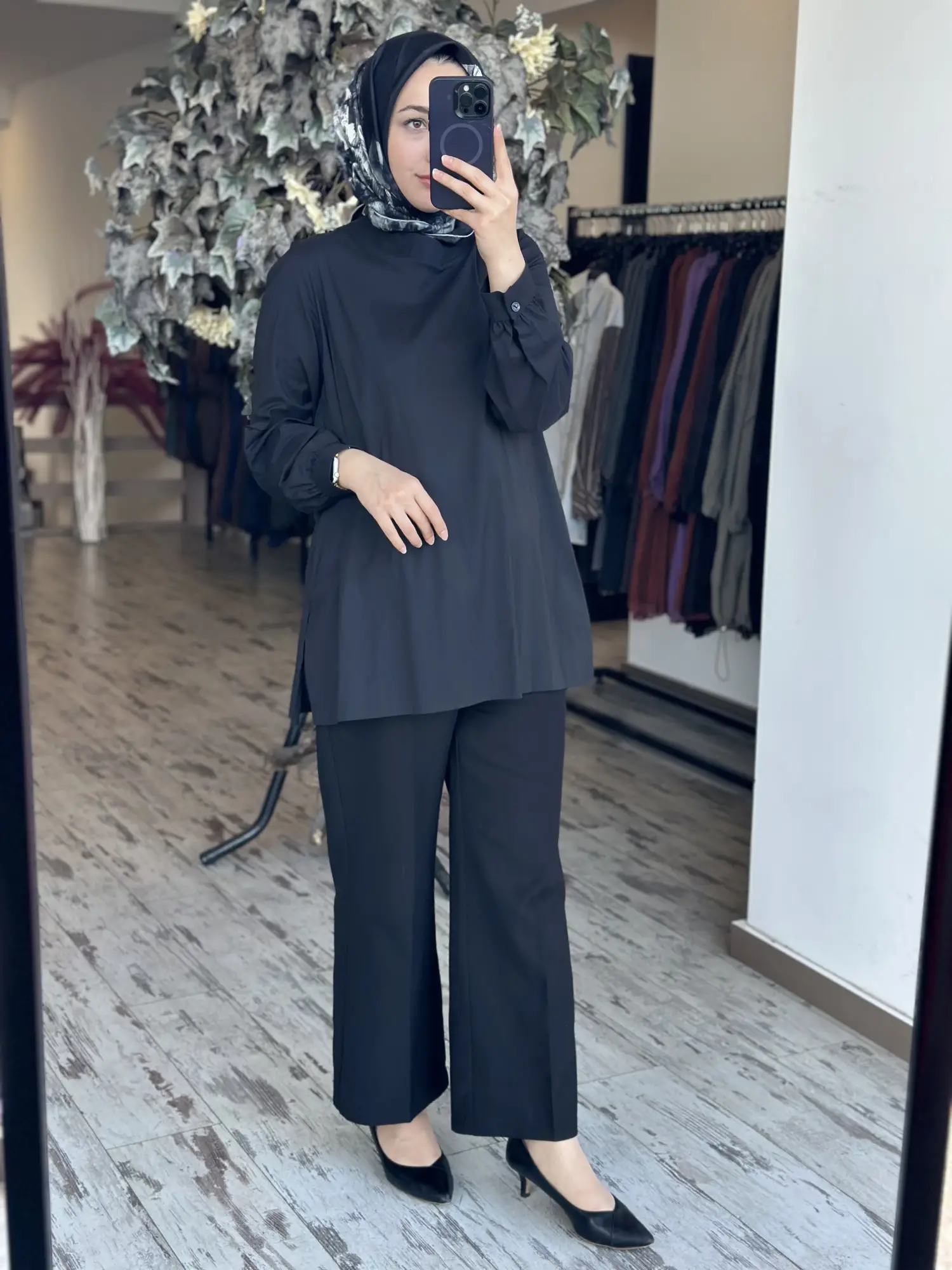 Almarwah Yanı Yırtmaçlı Poplin Tunik 102218