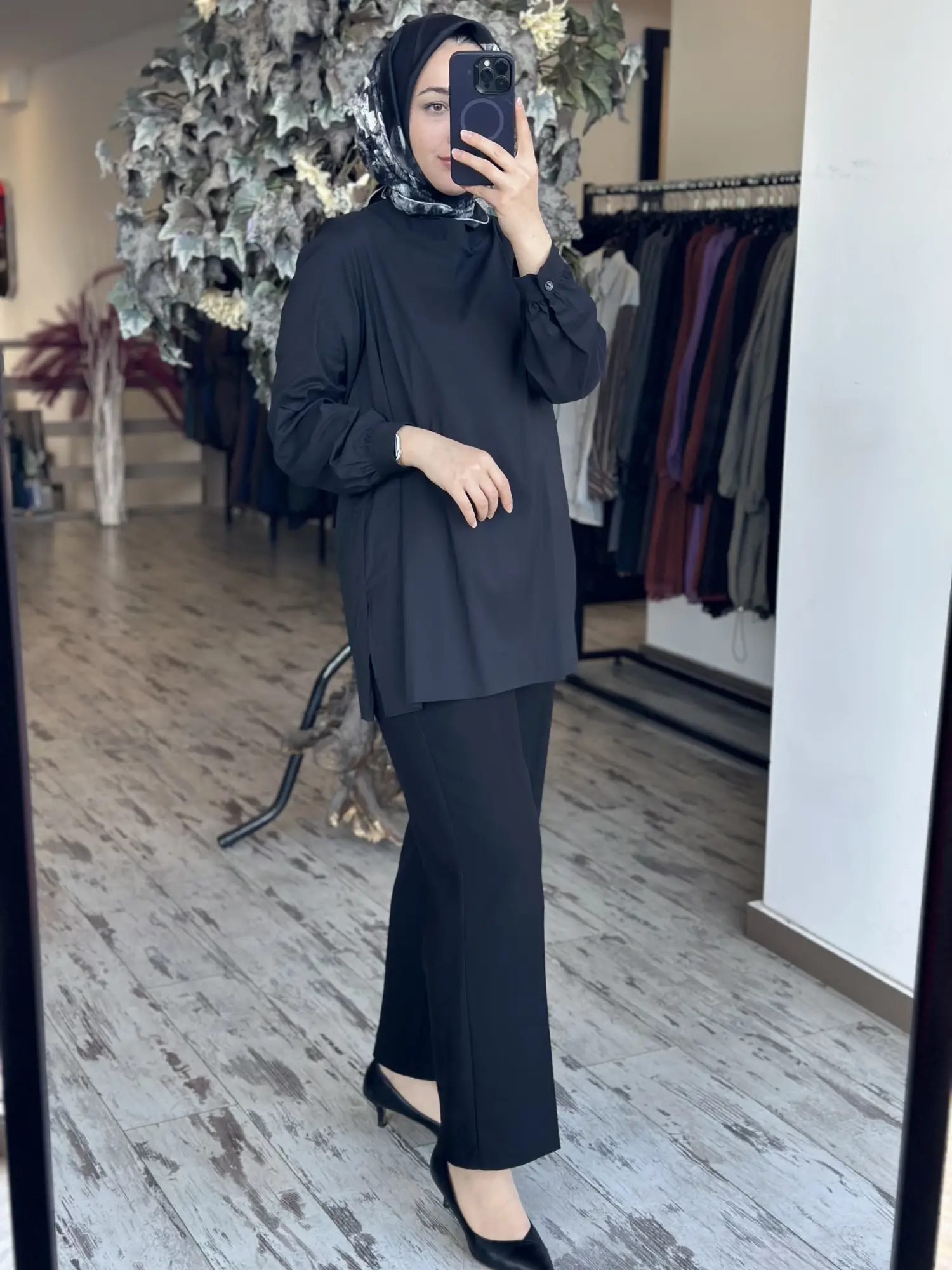 Almarwah Yanı Yırtmaçlı Poplin Tunik 102218