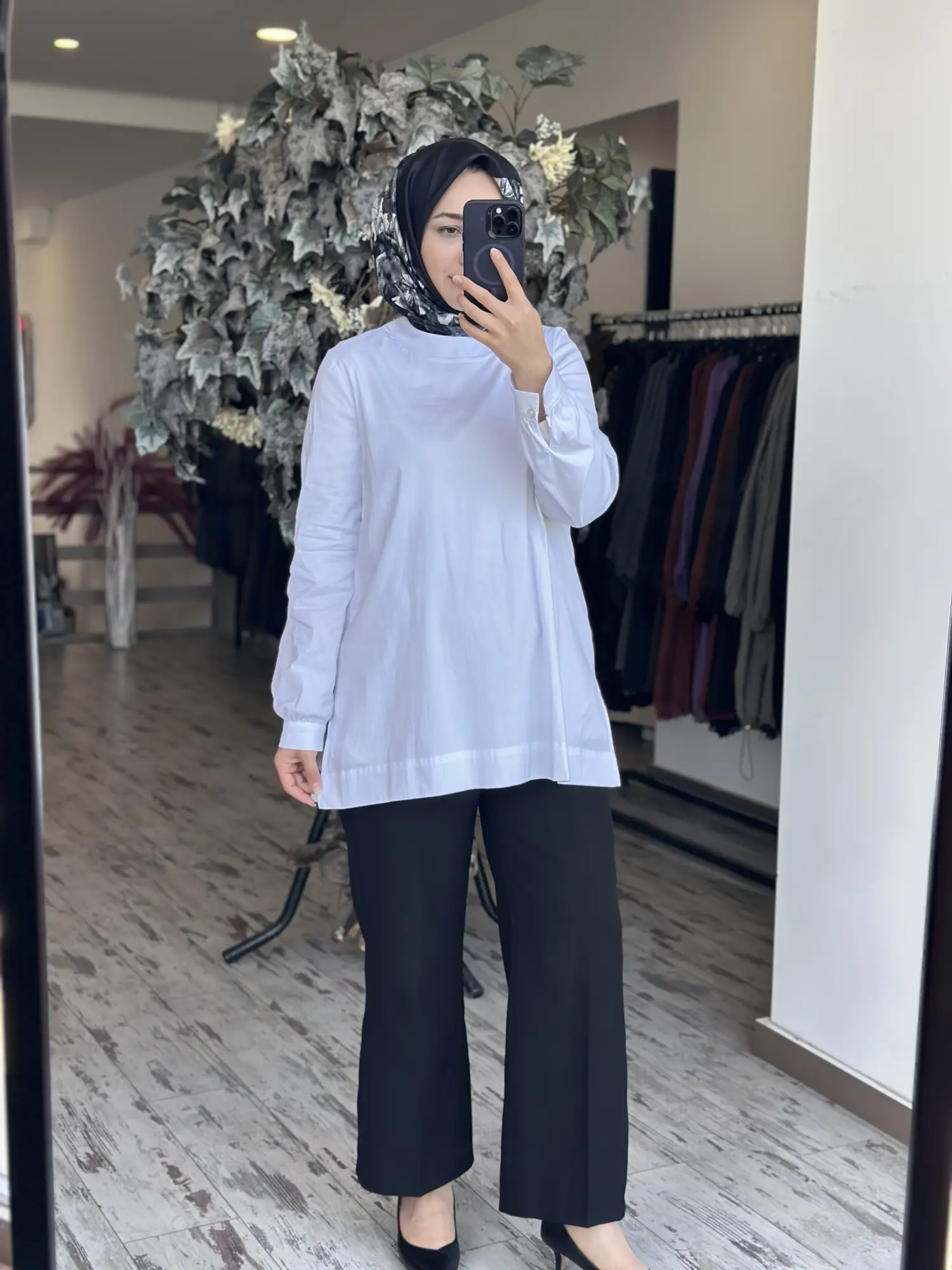 Almarwah Yanı Yırtmaçlı Poplin Tunik 102218
