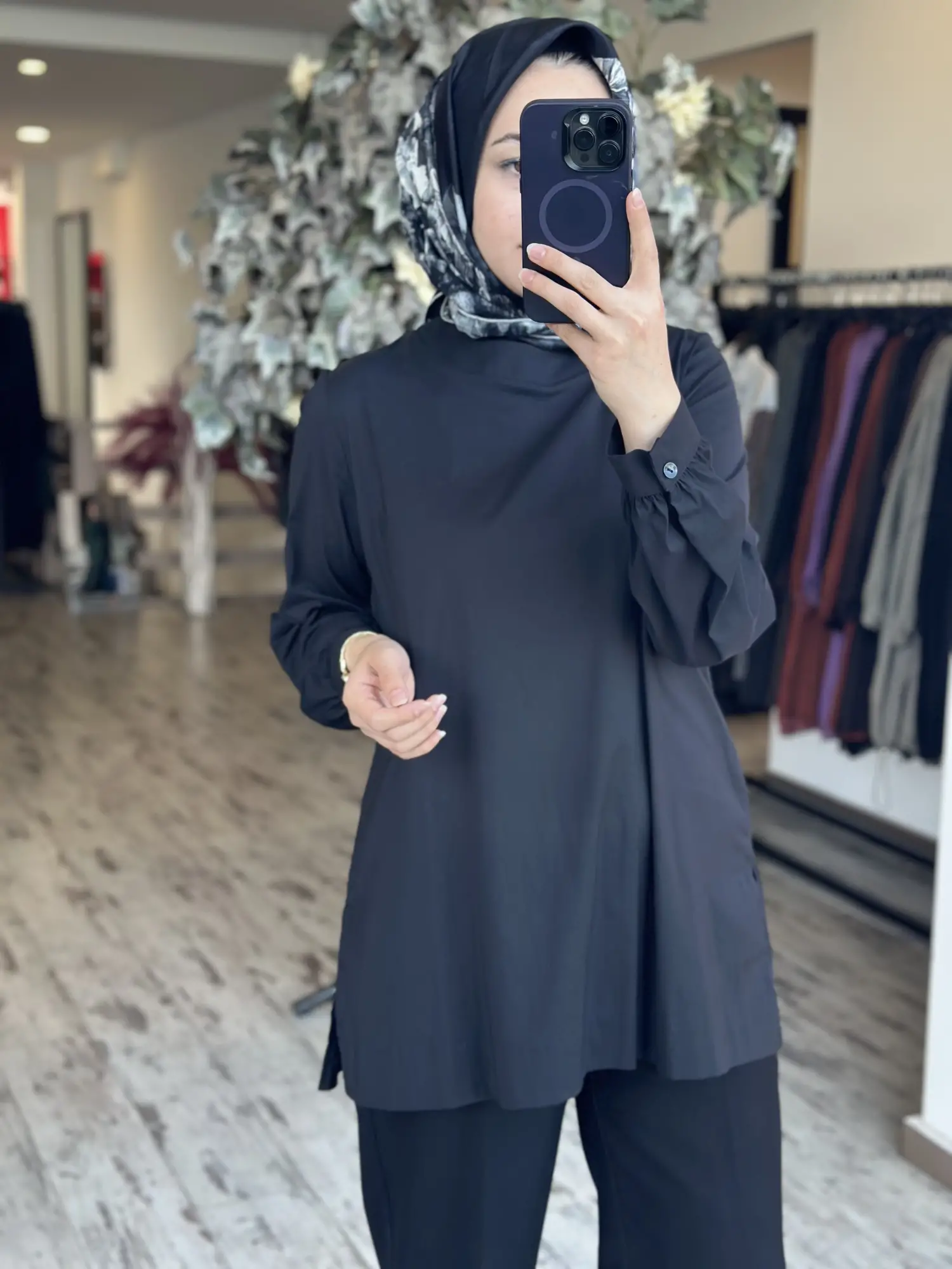 Almarwah Yanı Yırtmaçlı Poplin Tunik 102218