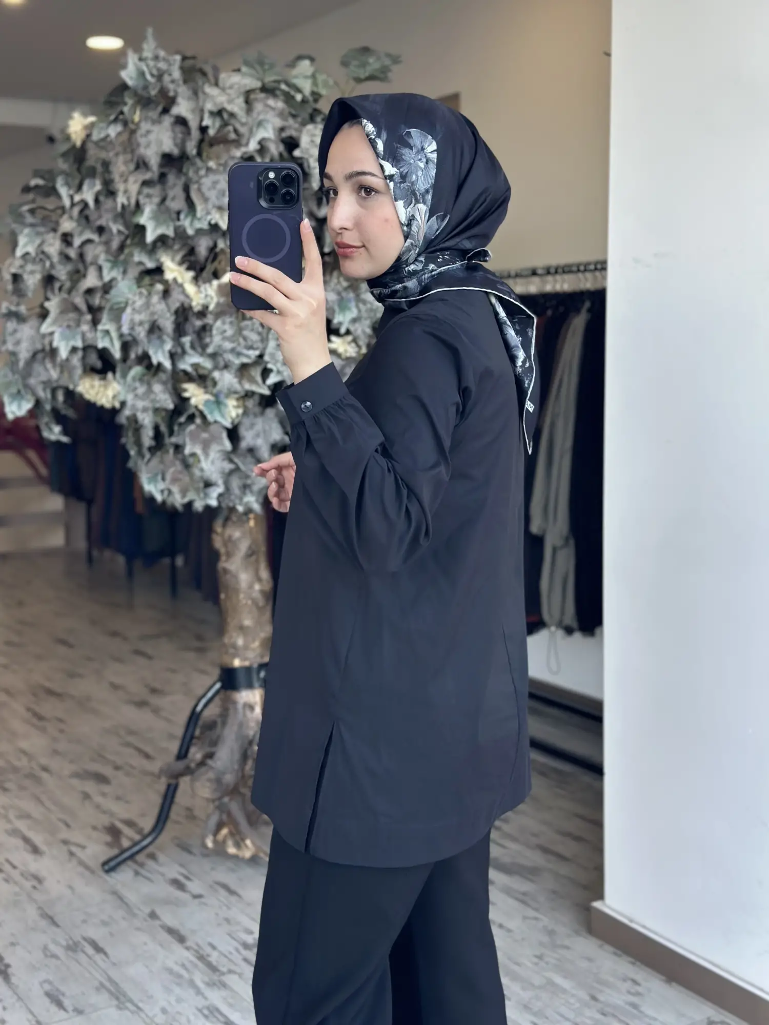 Almarwah Yanı Yırtmaçlı Poplin Tunik 102218