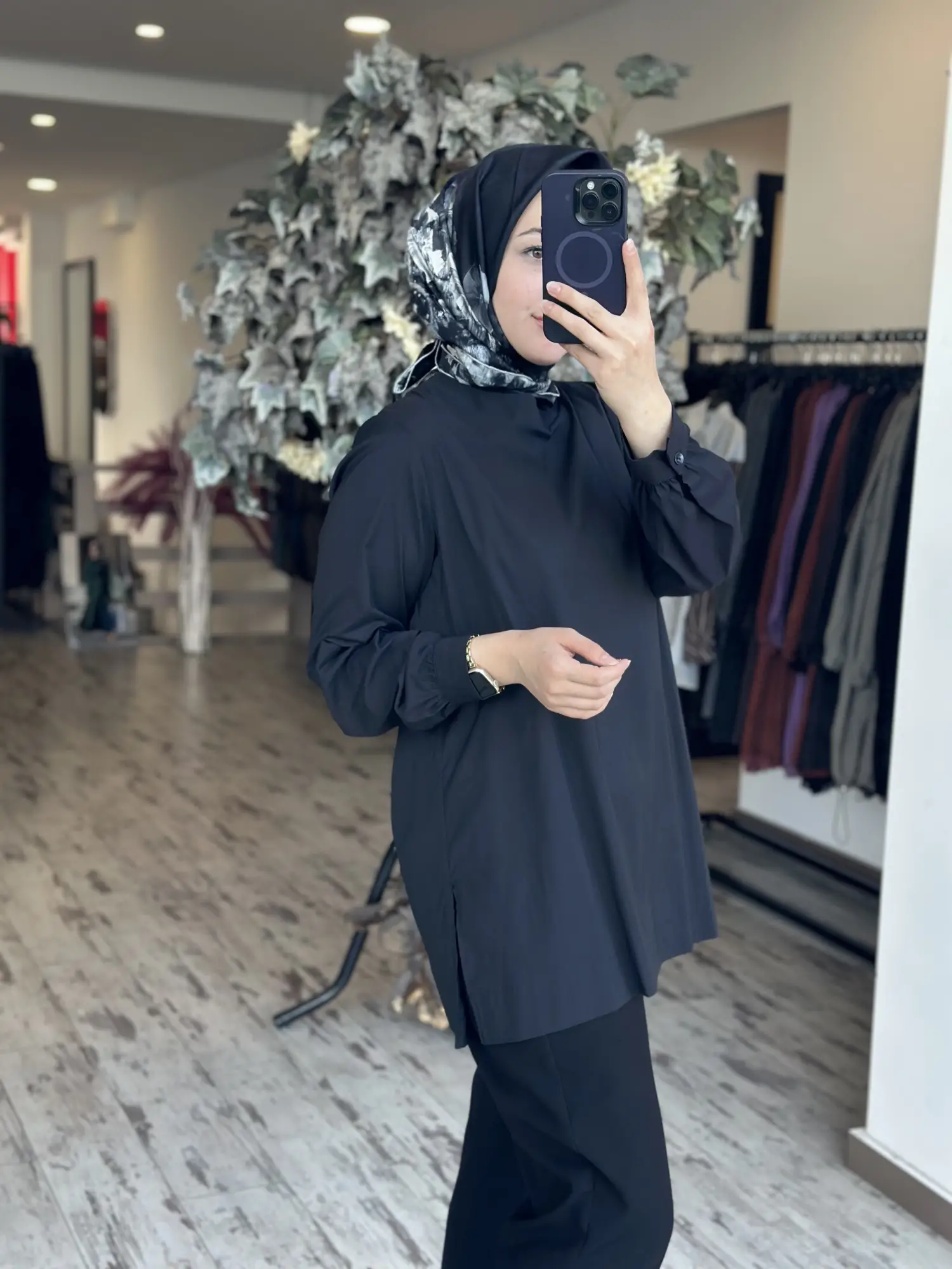 Almarwah Yanı Yırtmaçlı Poplin Tunik 102218