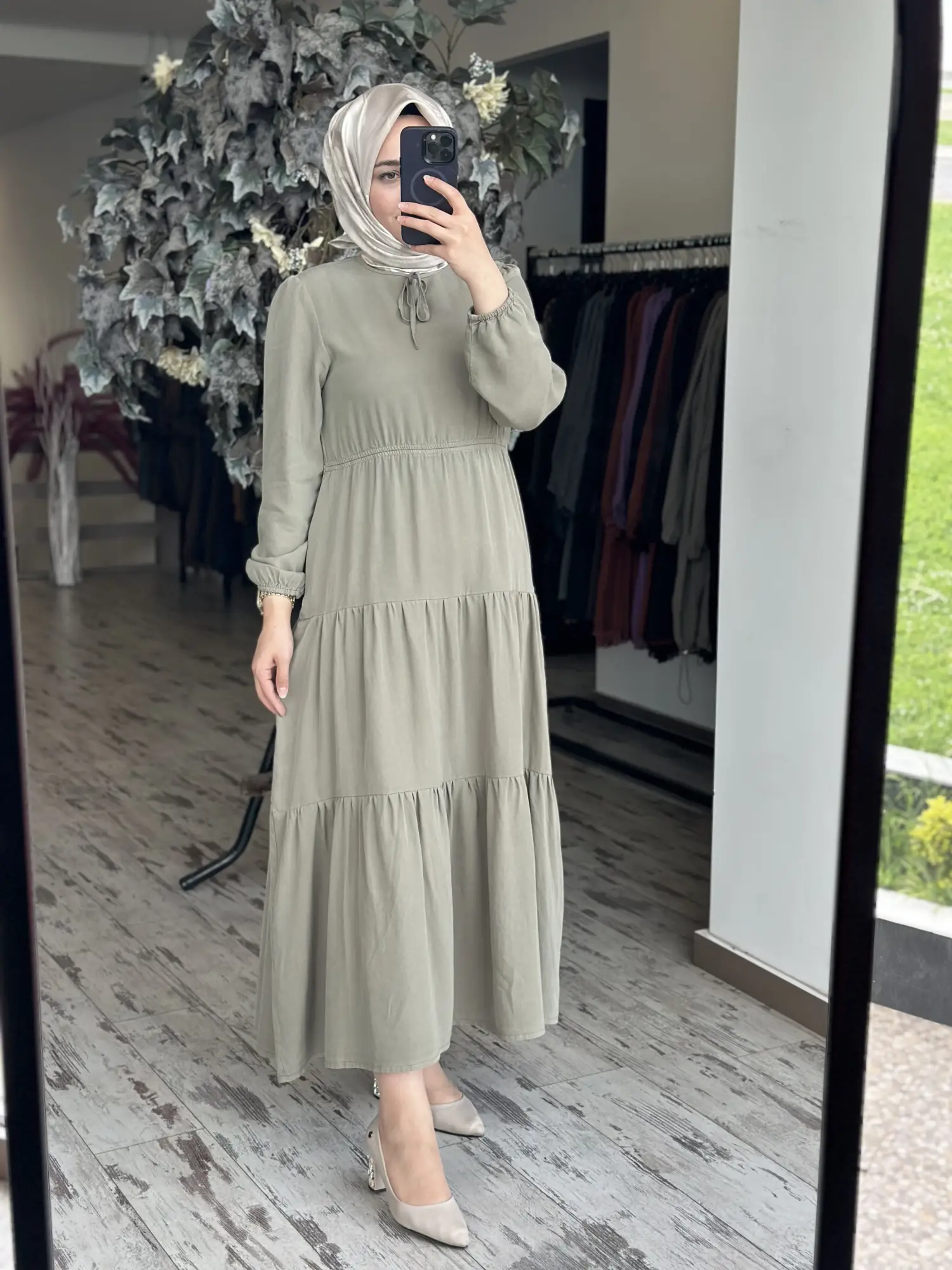 Kayra Kat Detaylı Tencel Elbise KA23022