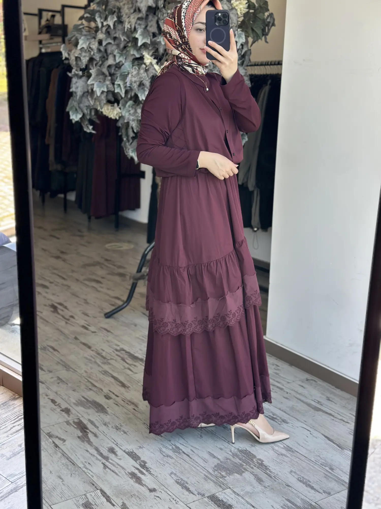Misswhence Yelekli Dikiş Ve Brode Detaylı Elbise 39834