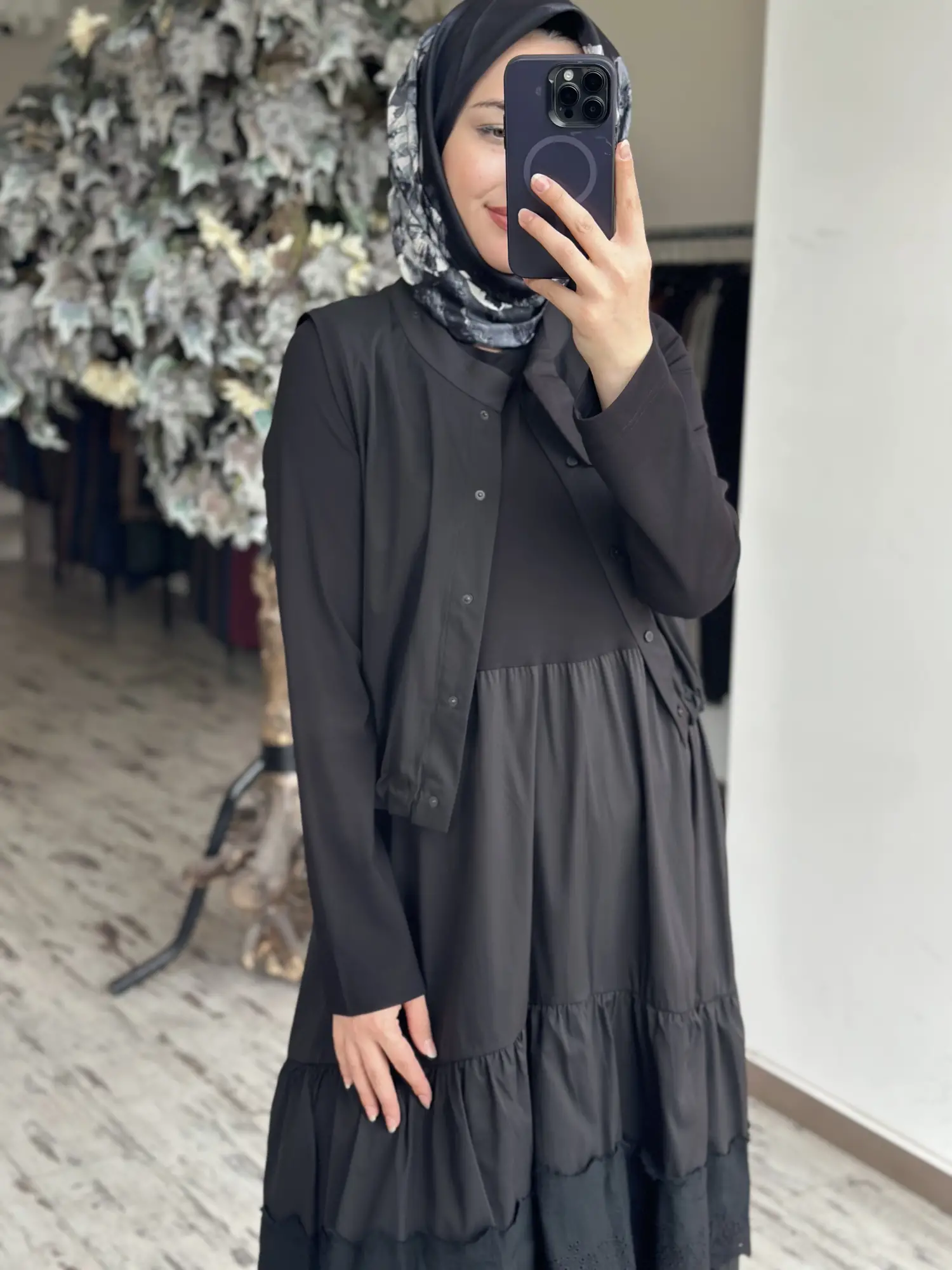 Misswhence Yelekli Dikiş Ve Brode Detaylı Elbise 39834
