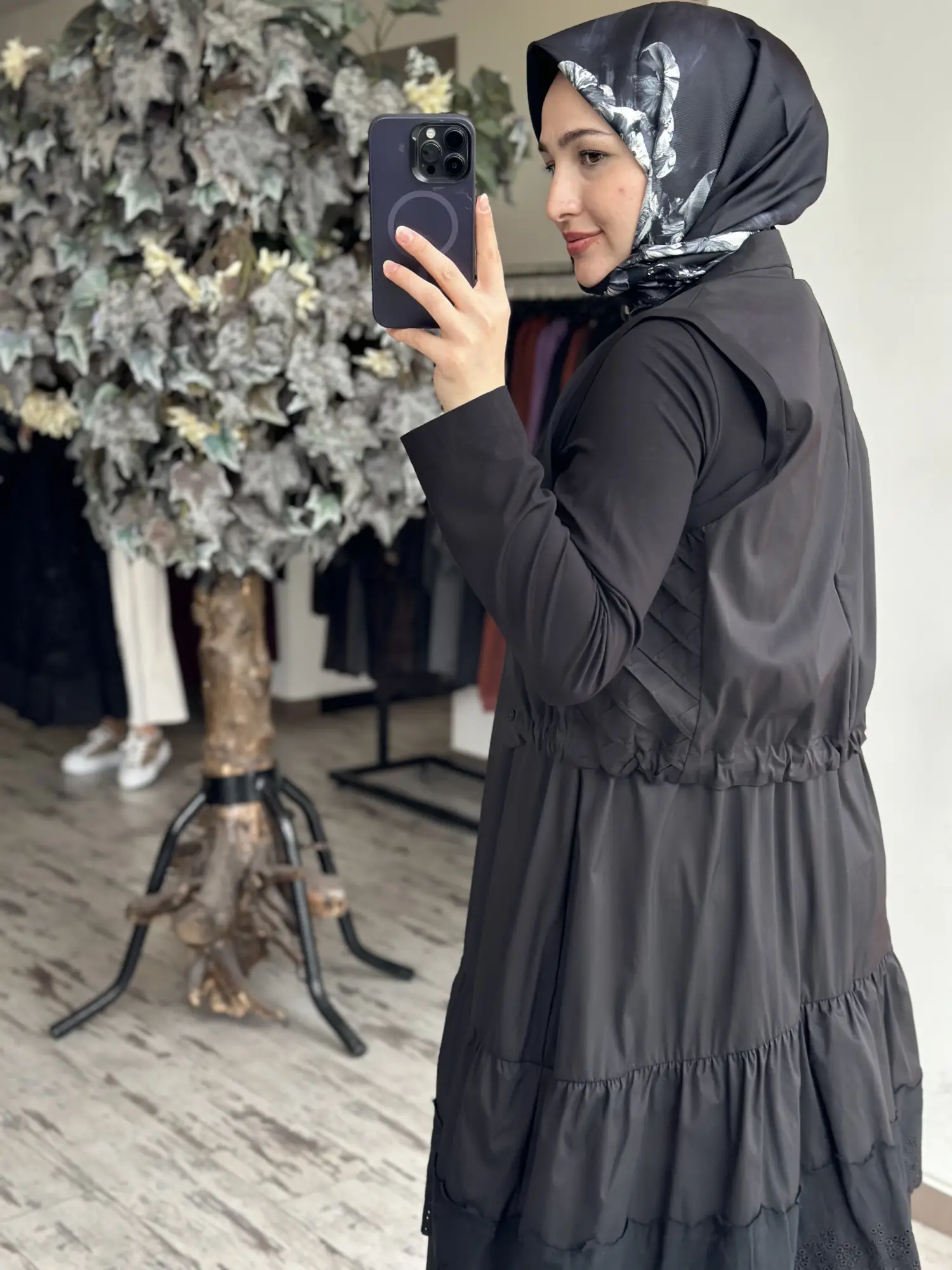 Misswhence Yelekli Dikiş Ve Brode Detaylı Elbise 39834