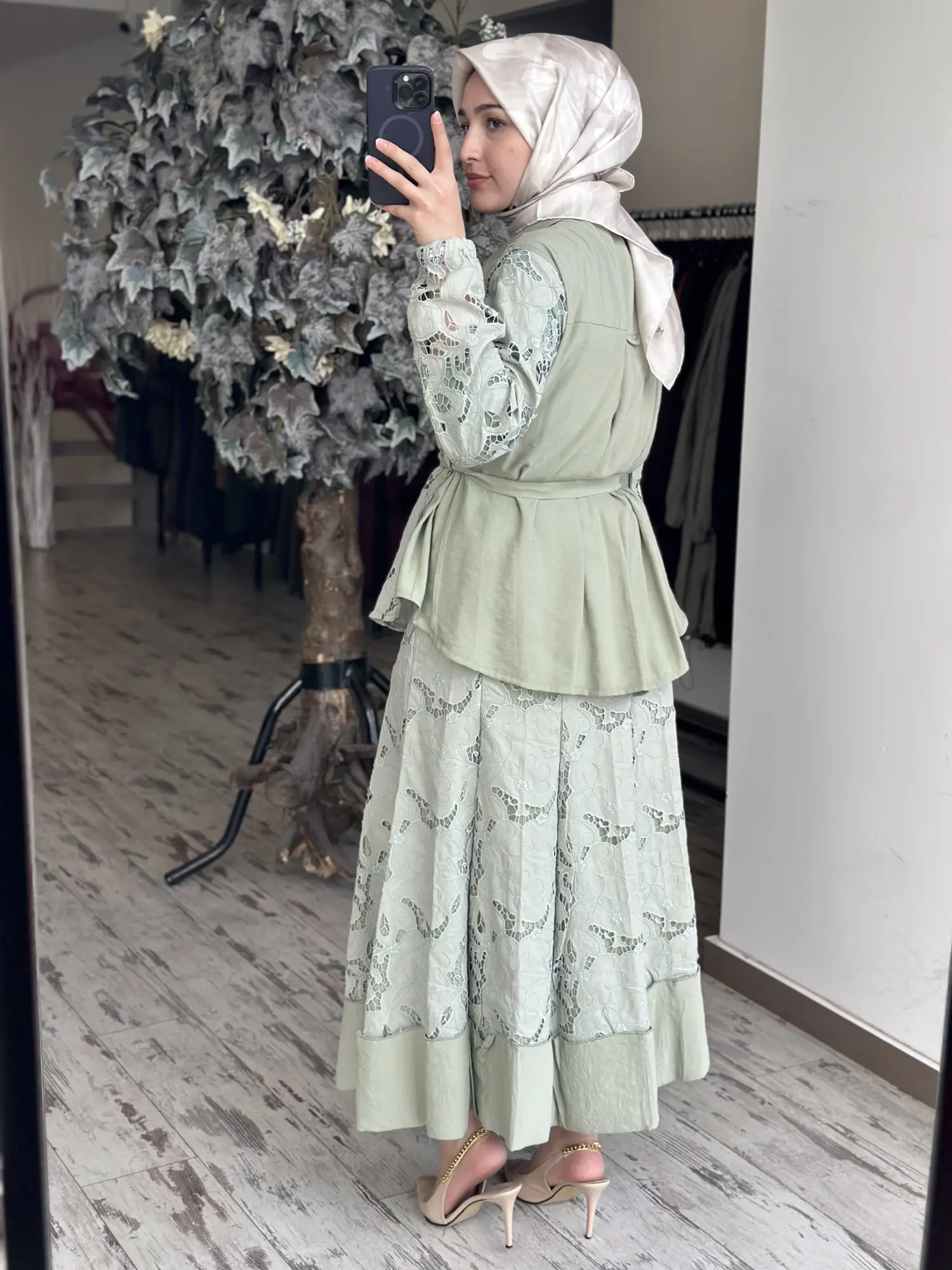 Misswhence Güpürlü 3 Lü Etekli Takım 39306