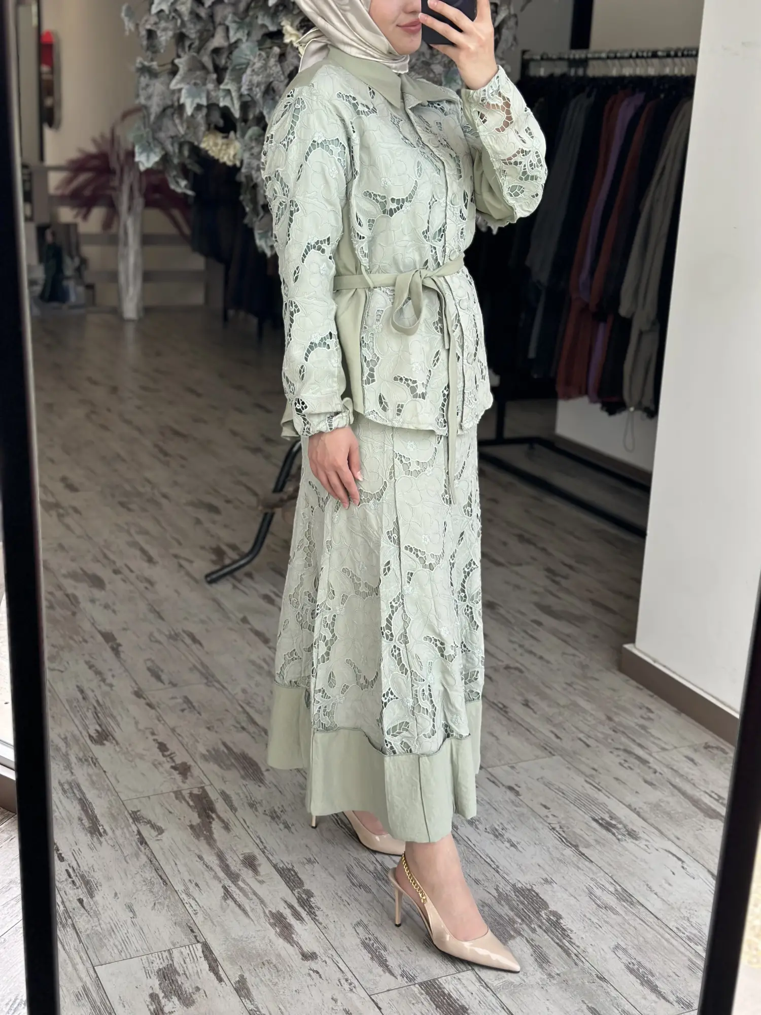 Misswhence Güpürlü 3 Lü Etekli Takım 39306