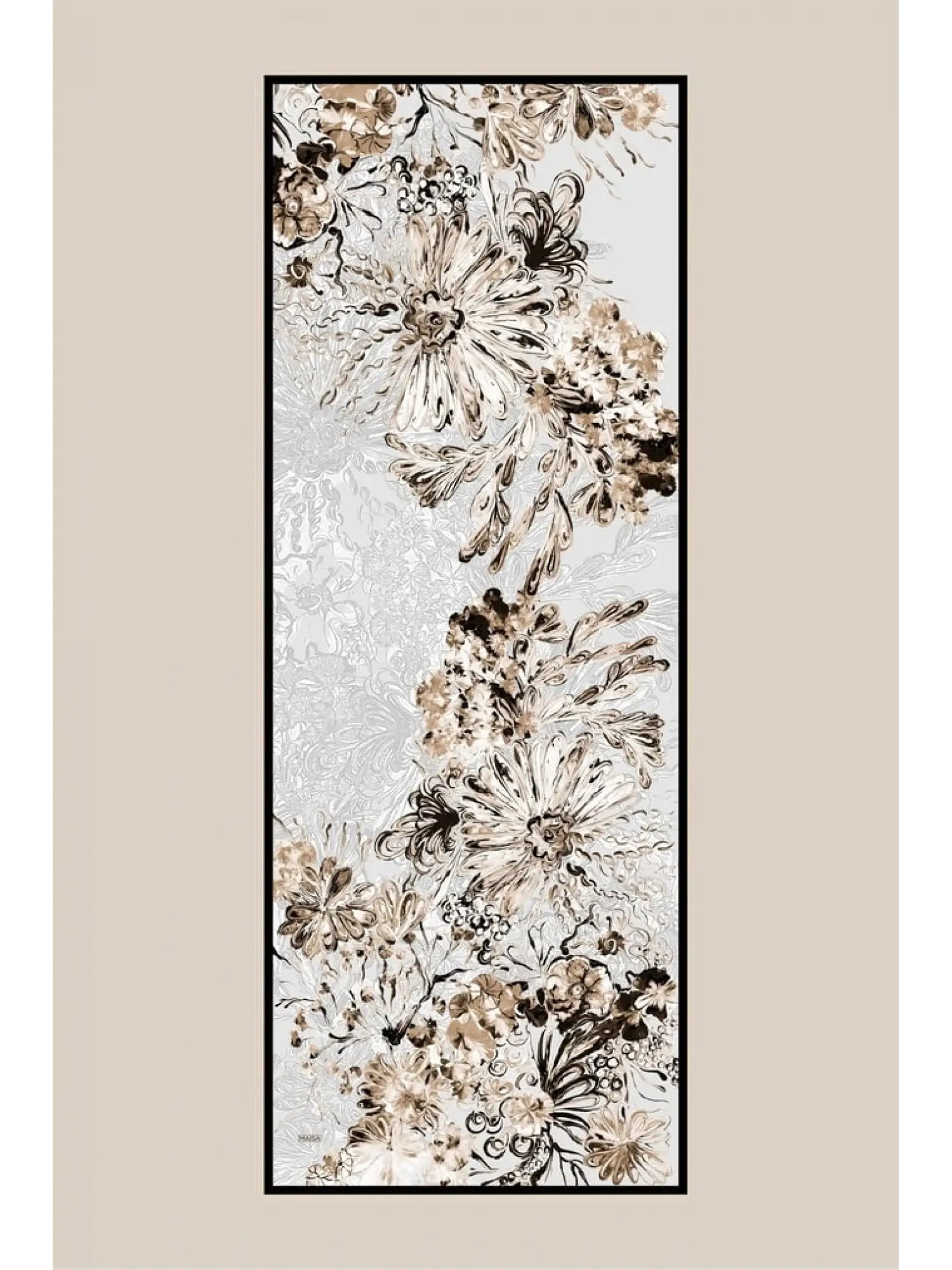Maisa Koral Krep İpek Şal 70x190