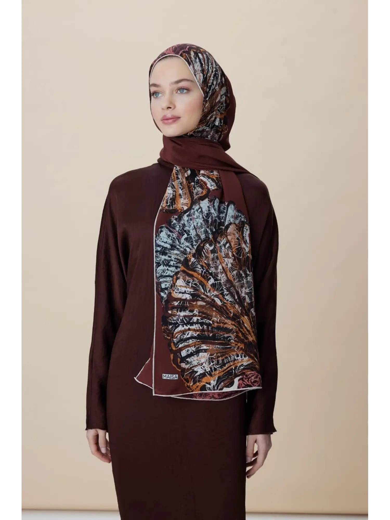 Maisa Sayra Krep İpek Şal 70x190