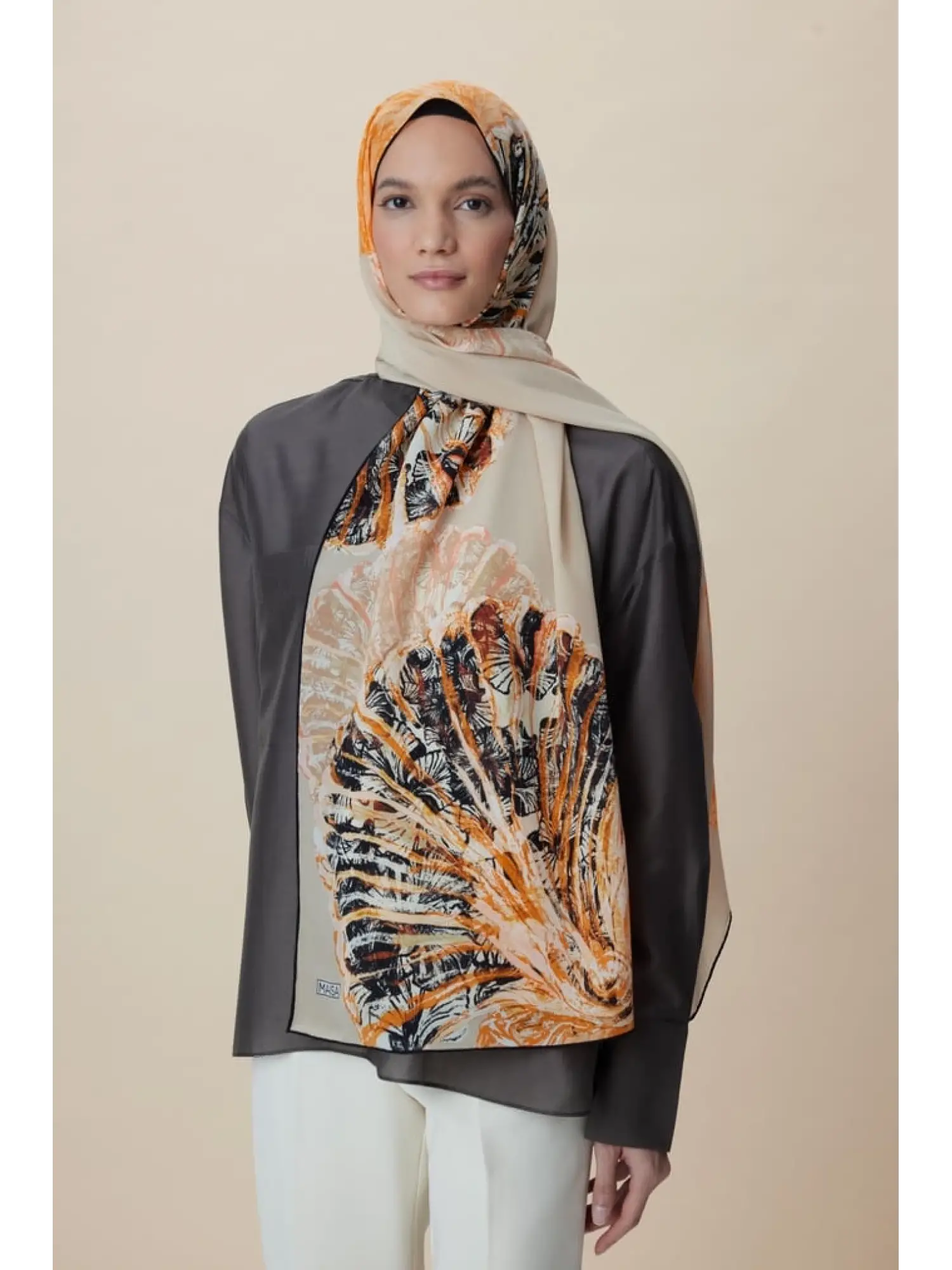 Maisa Sayra Krep İpek Şal 70x190
