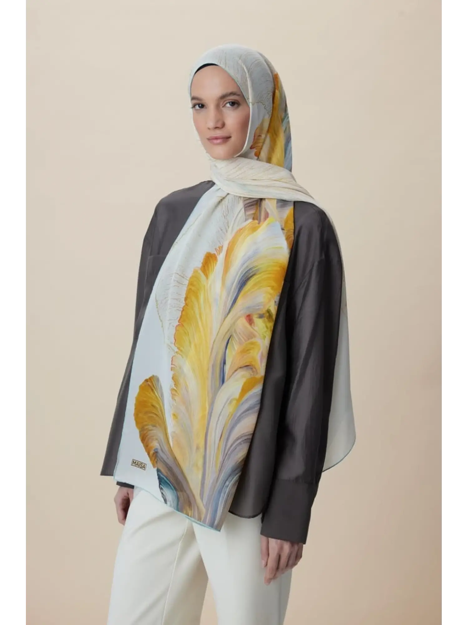 Maisa Yakamoz Krep İpek Şal 70x190