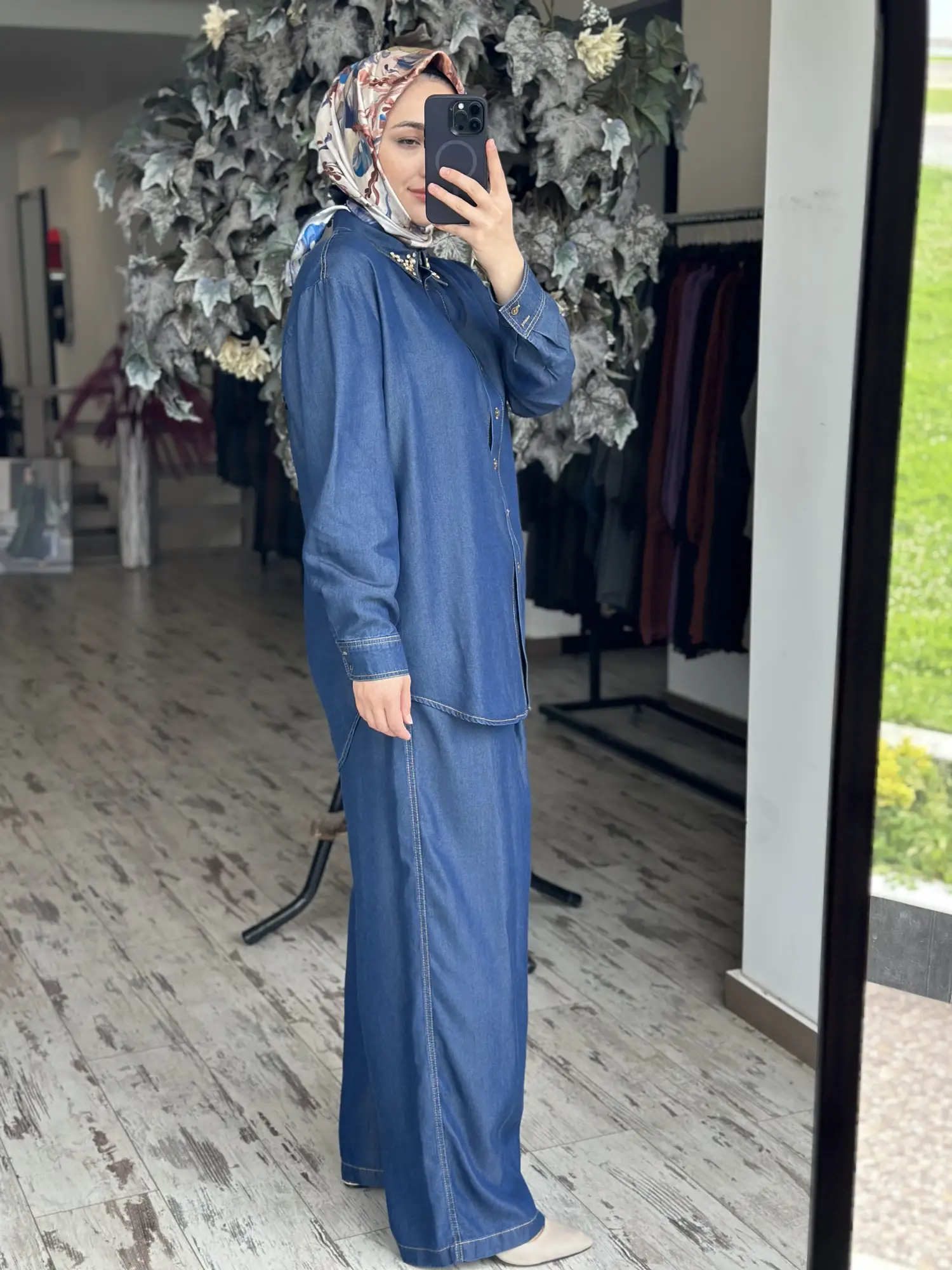 Kahma Tensel Kot Tunik Pantolon Takım