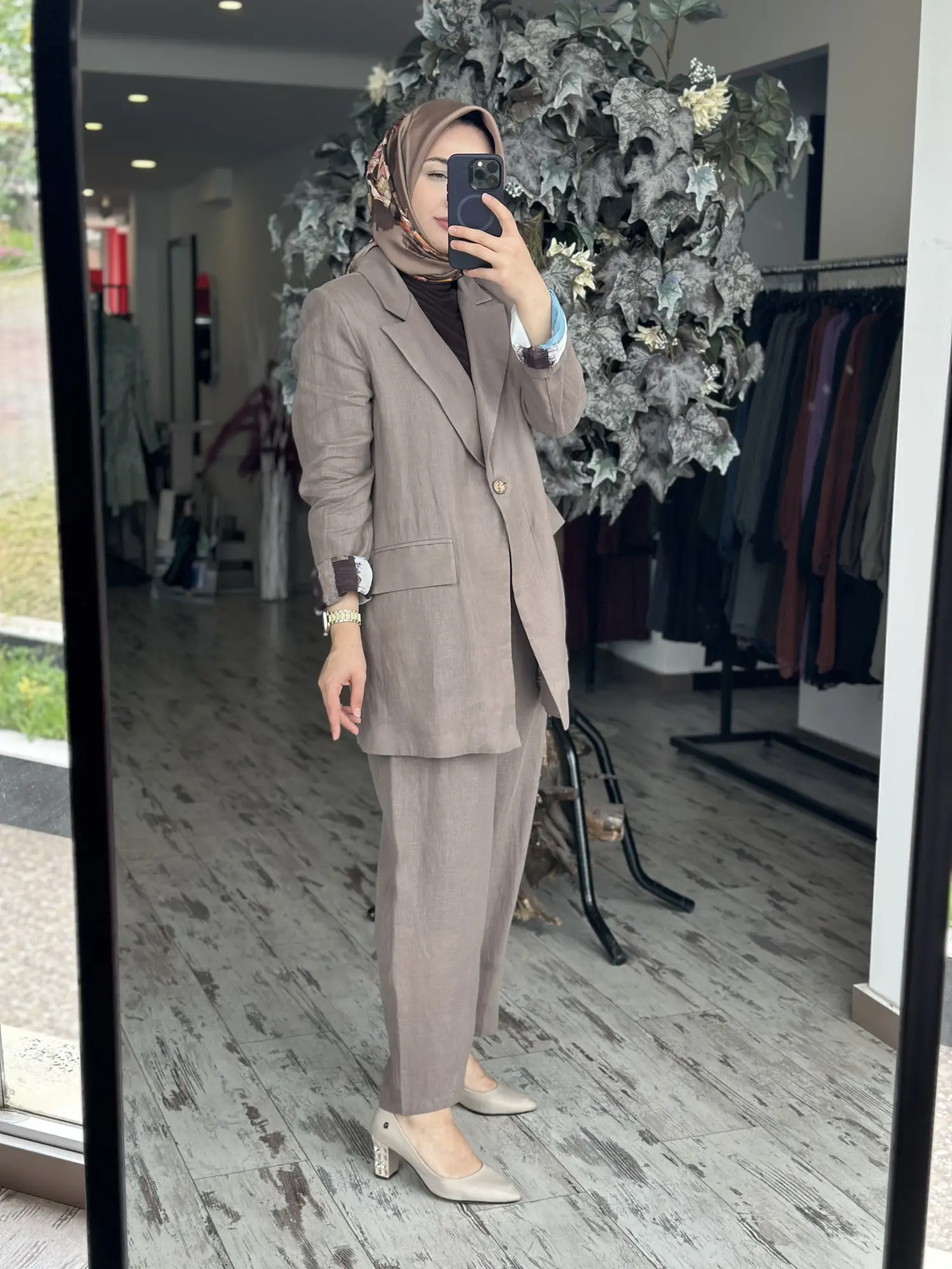 Almarwah Keten Ceket Pantolon Takım 202980