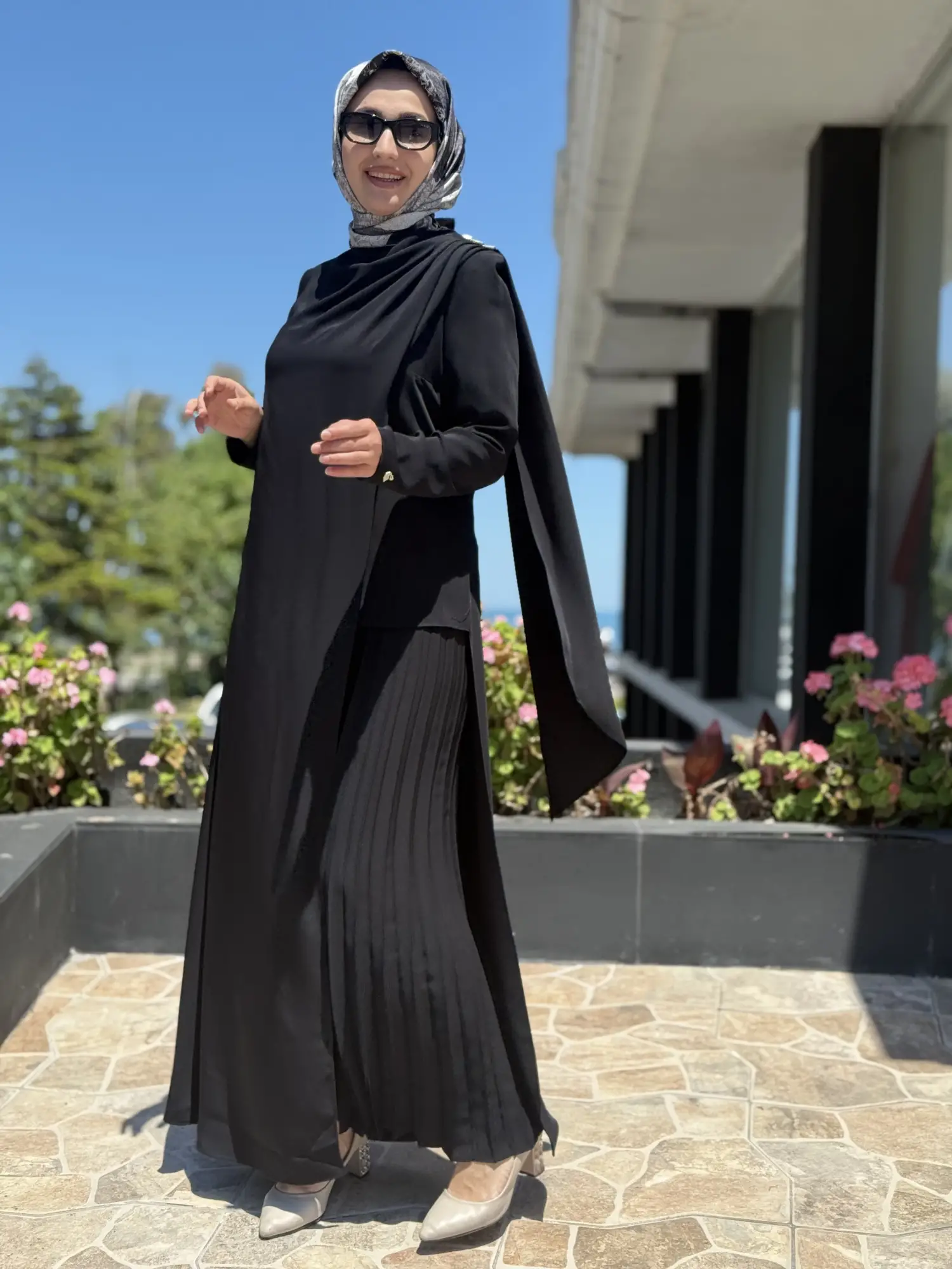 SENNA Blush Asimetrik Detaylı Şık Tunik Pantolon Takım SD267004