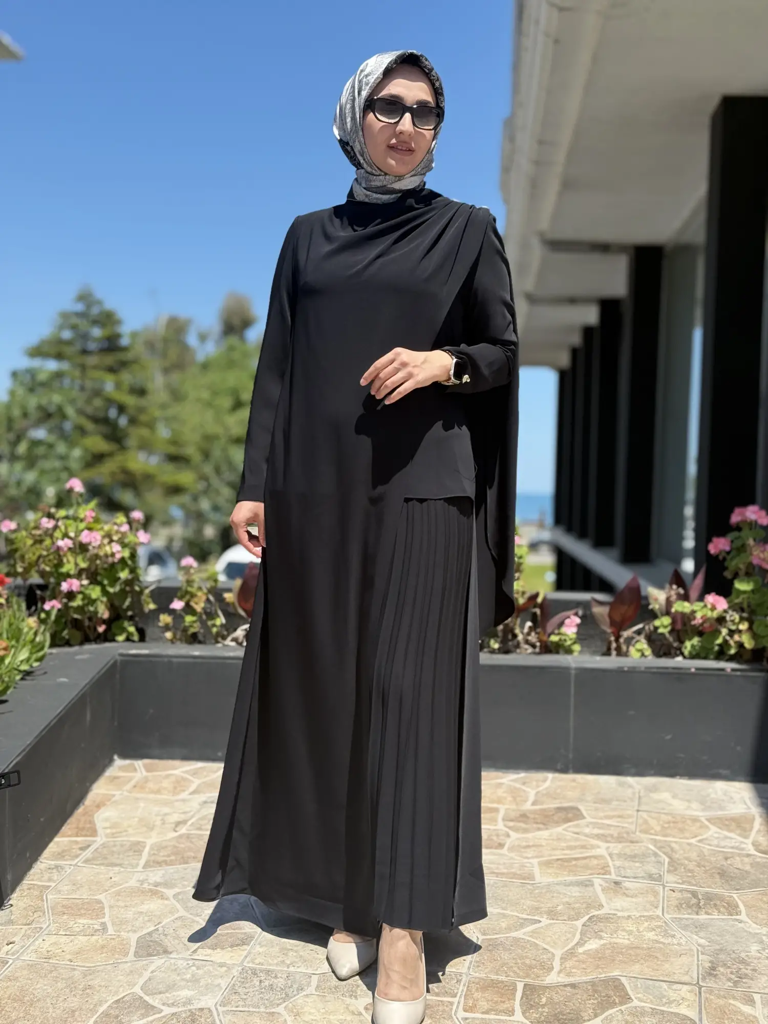 SENNA Blush Asimetrik Detaylı Şık Tunik Pantolon Takım SD267004
