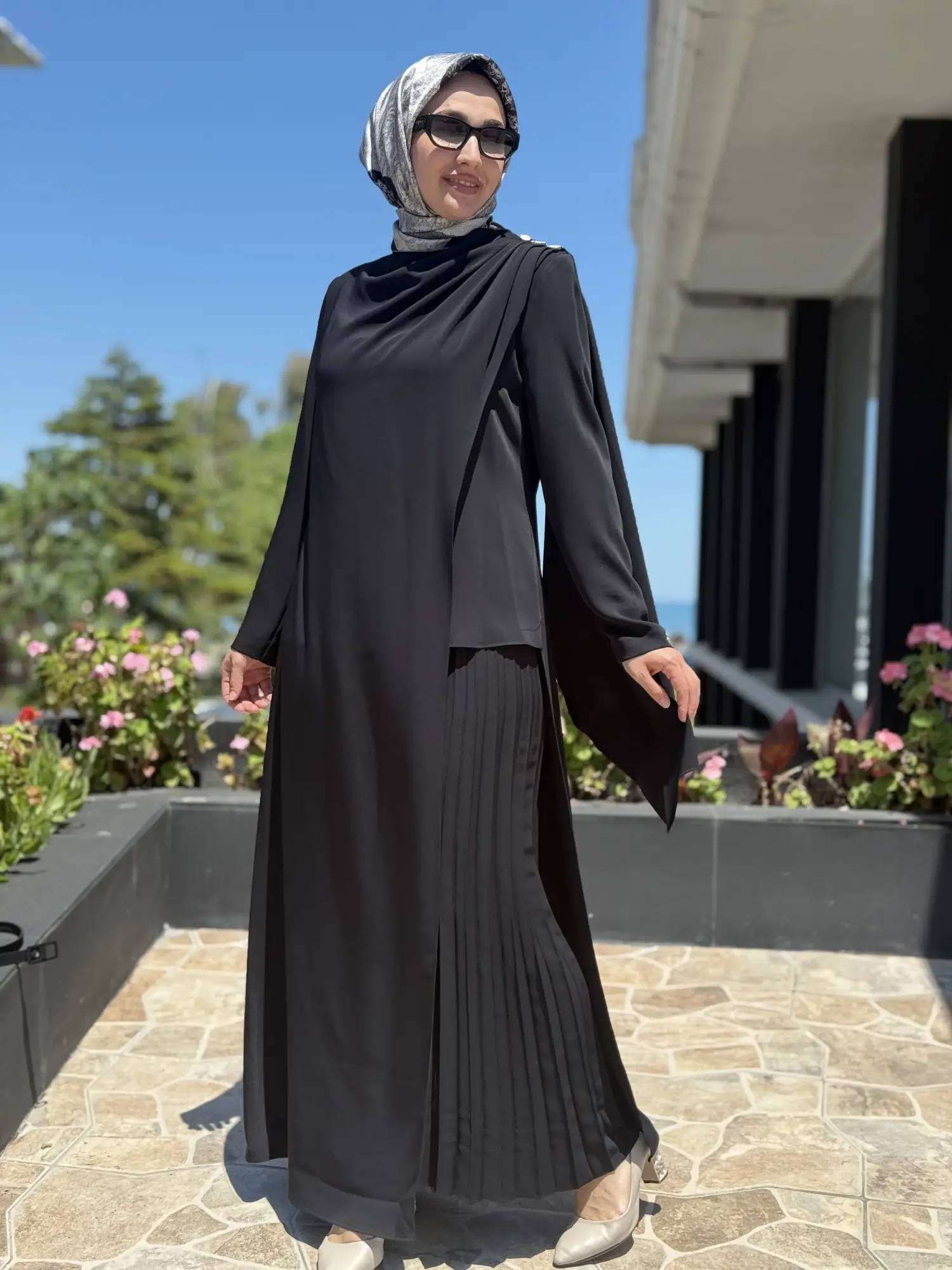 SENNA Blush Asimetrik Detaylı Şık Tunik Pantolon Takım SD267004