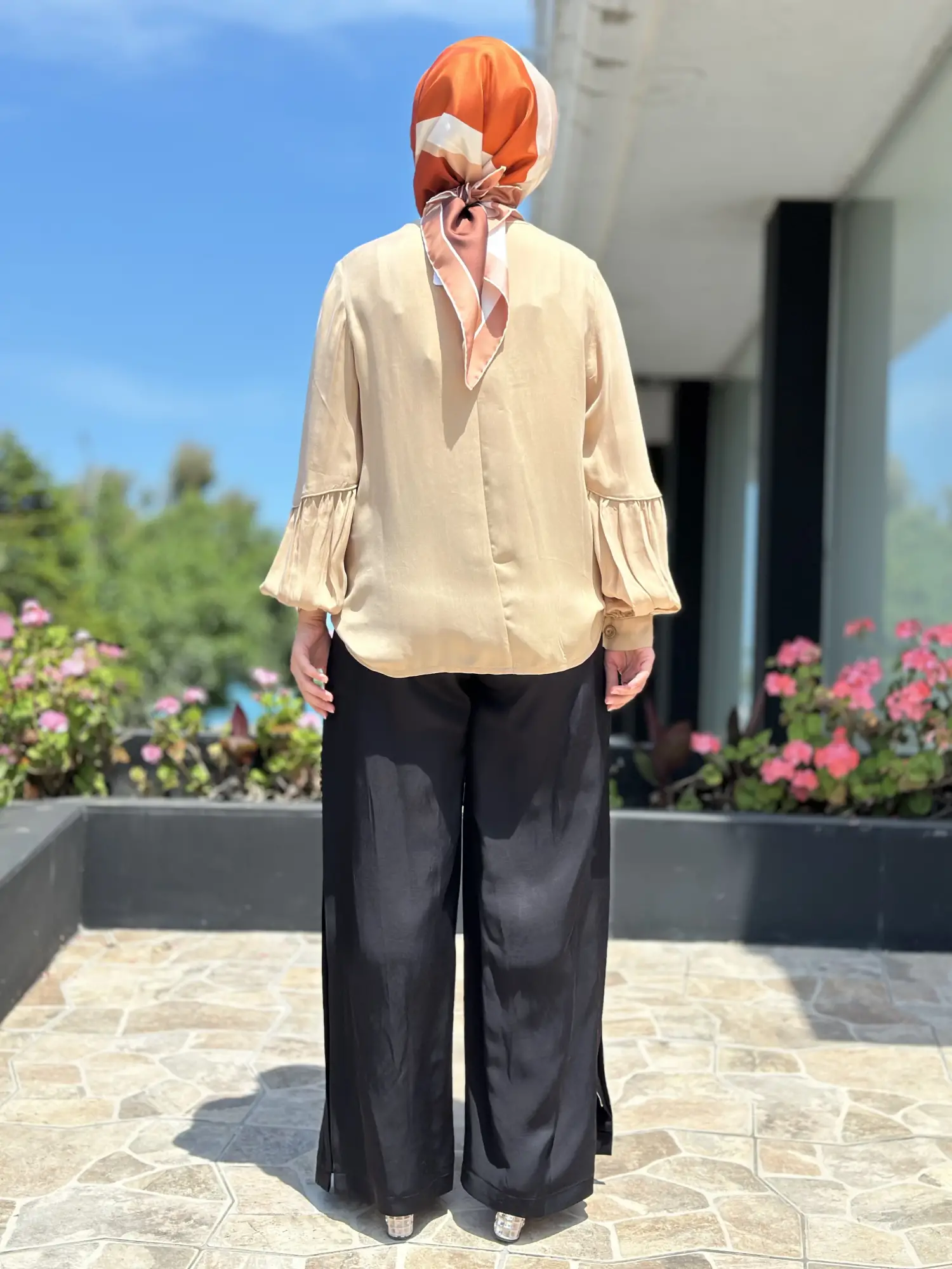 Misswhence Yanlardan Fermuar Kapama Detaylı Chanel Keten Pantolon 39114
