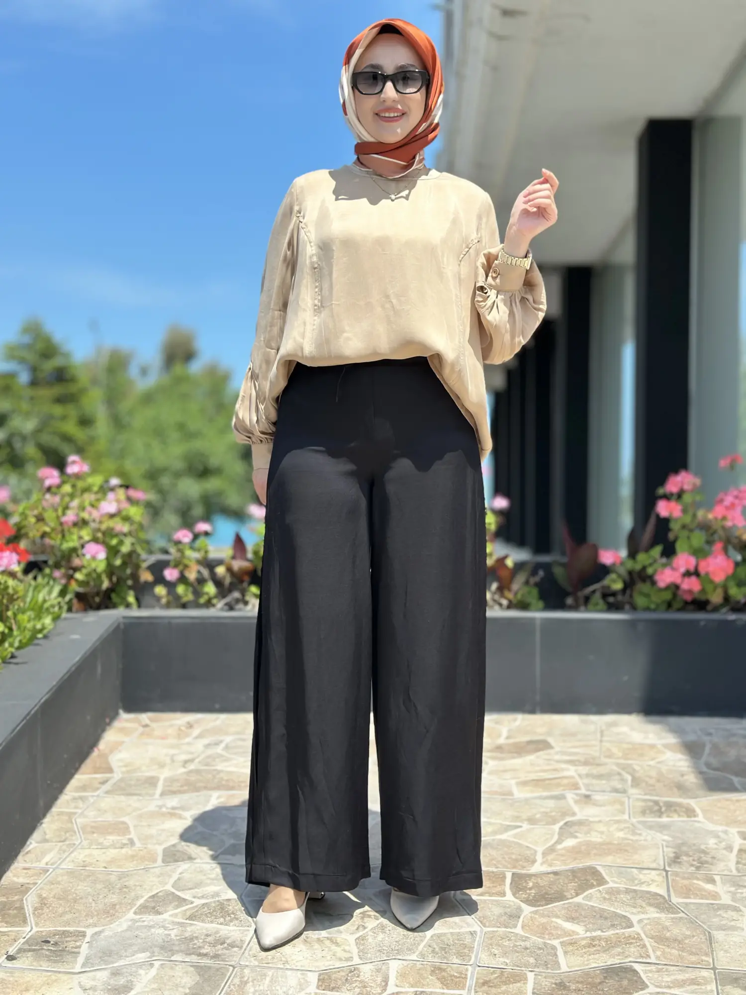 Misswhence Yanlardan Fermuar Kapama Detaylı Chanel Keten Pantolon 39114