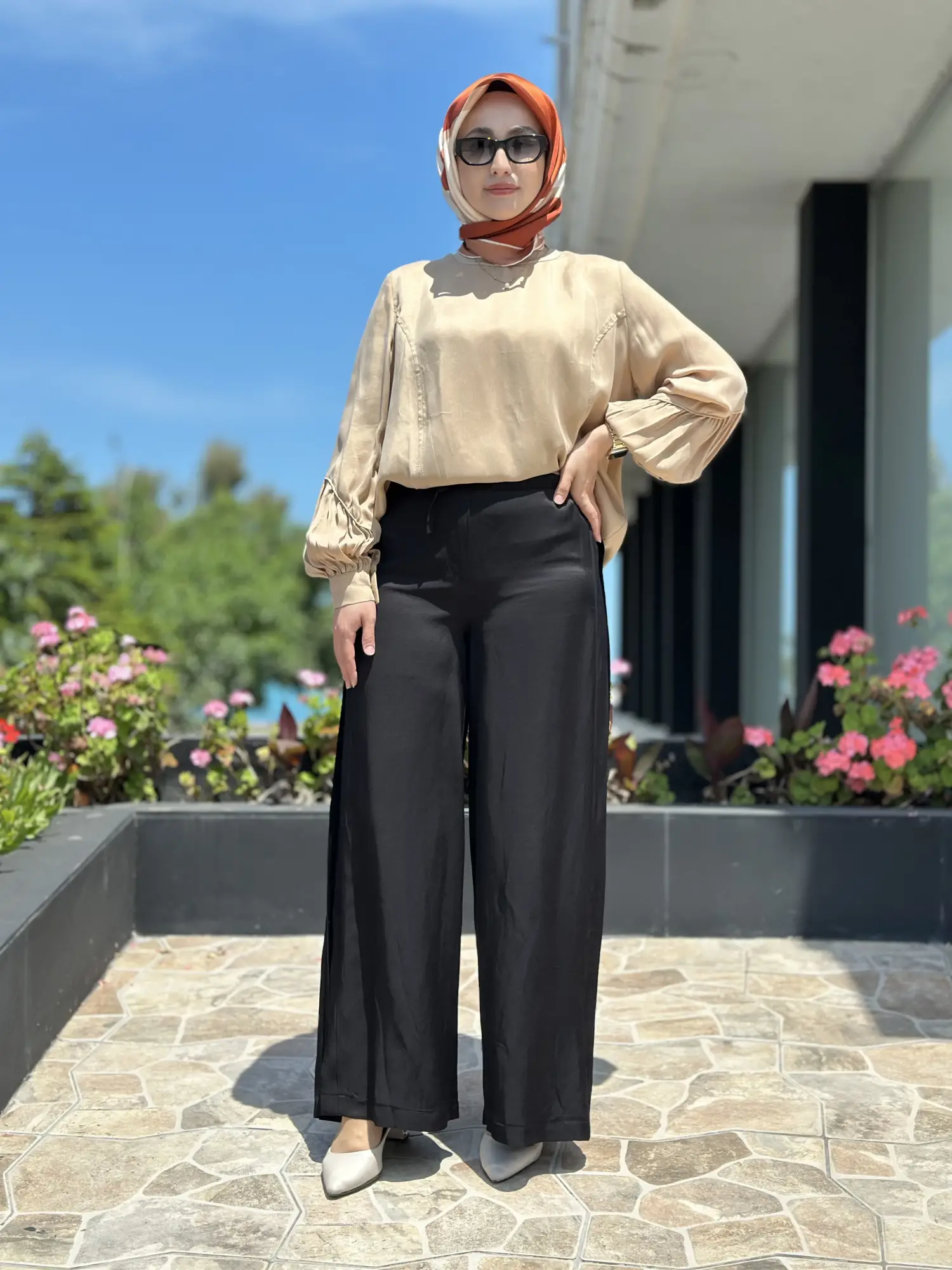 Misswhence Yanlardan Fermuar Kapama Detaylı Chanel Keten Pantolon 39114
