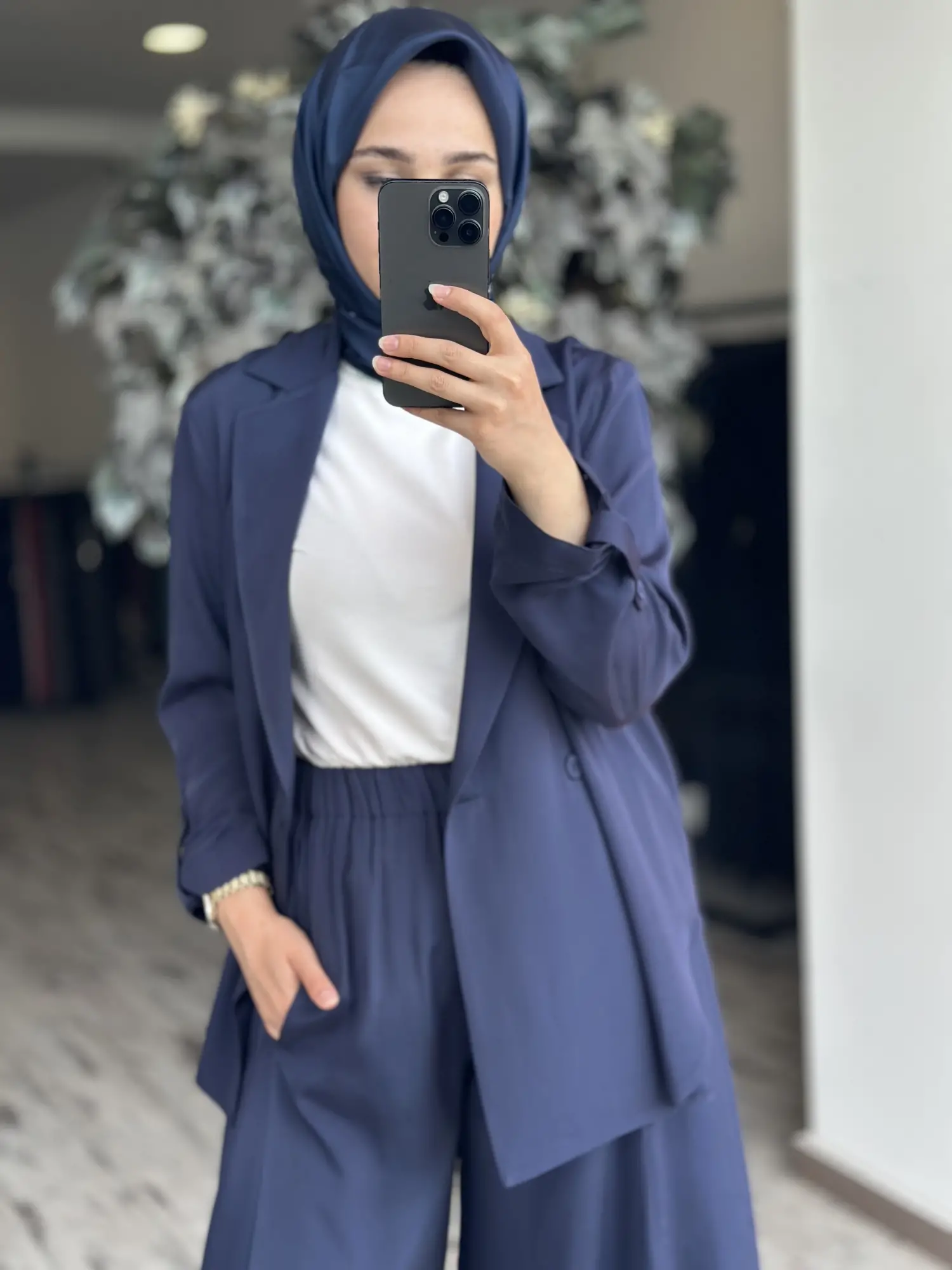 Kahma Tensel Ceket Şalvar Pantolon Takım
