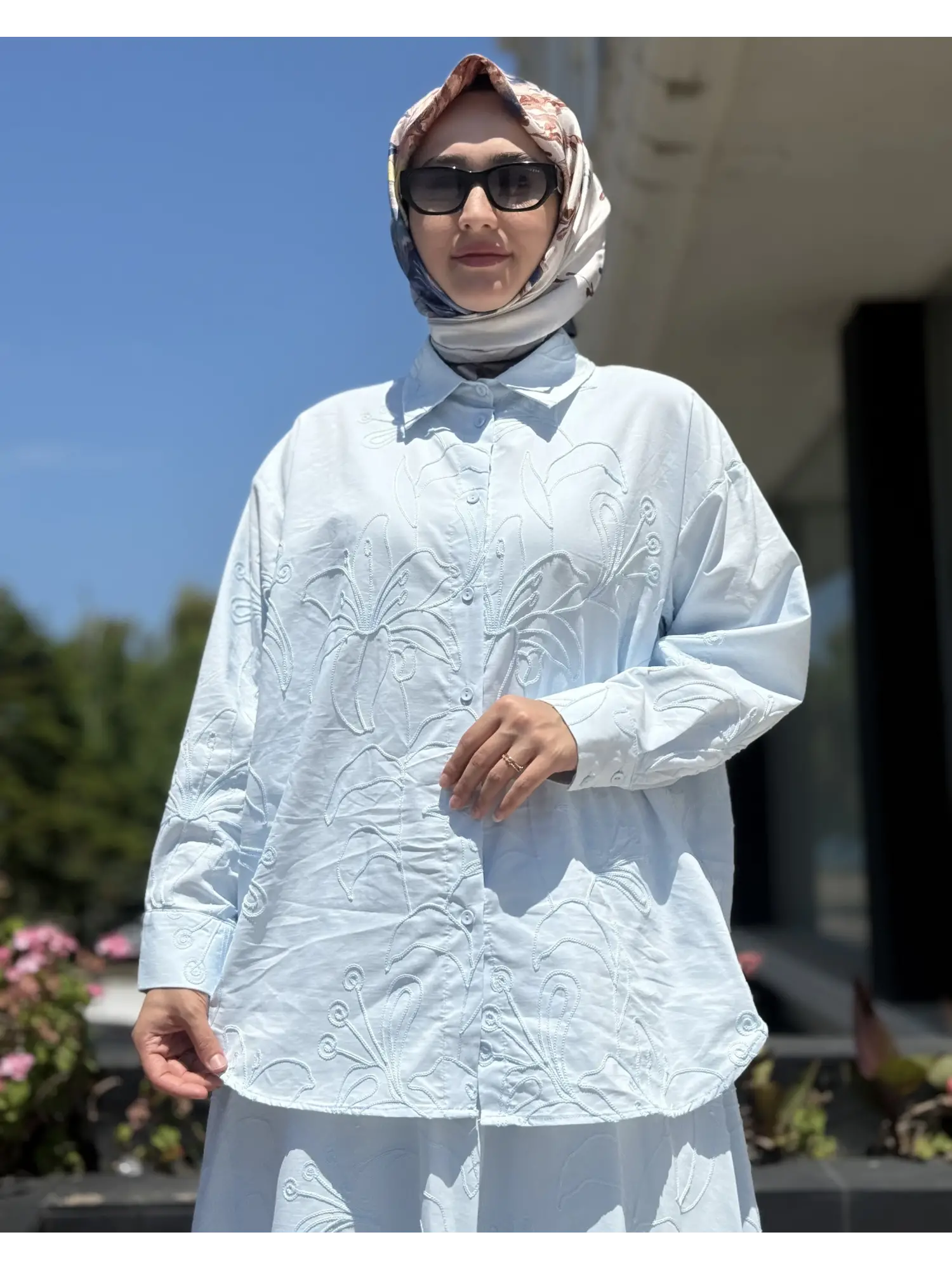 Kahma Nakış işlemeli Gömlek