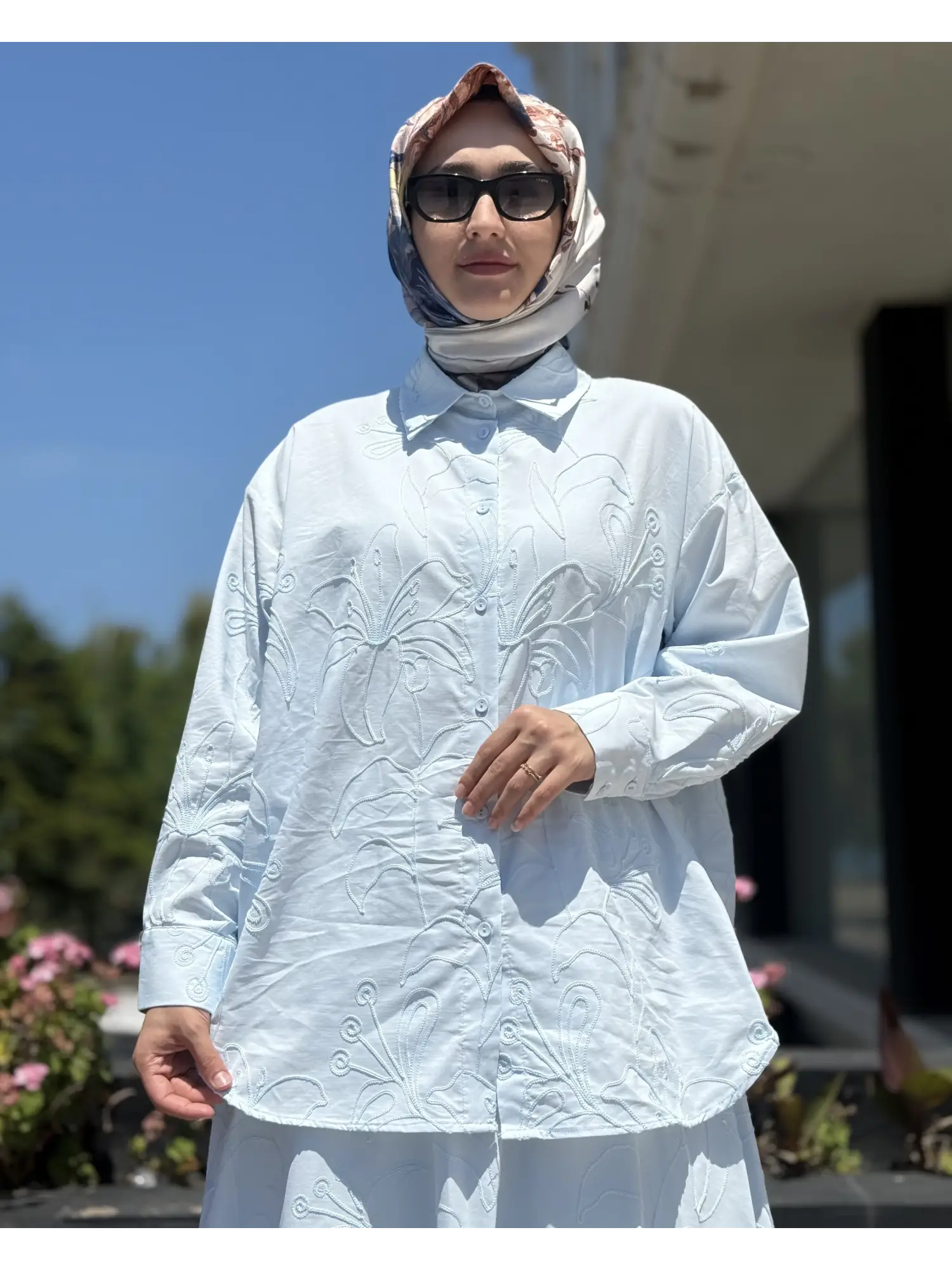 Kahma Nakış işlemeli Gömlek