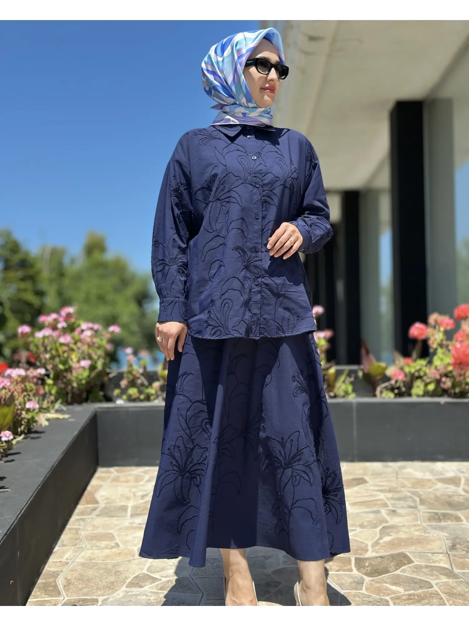Kahma Nakış işlemeli Gömlek