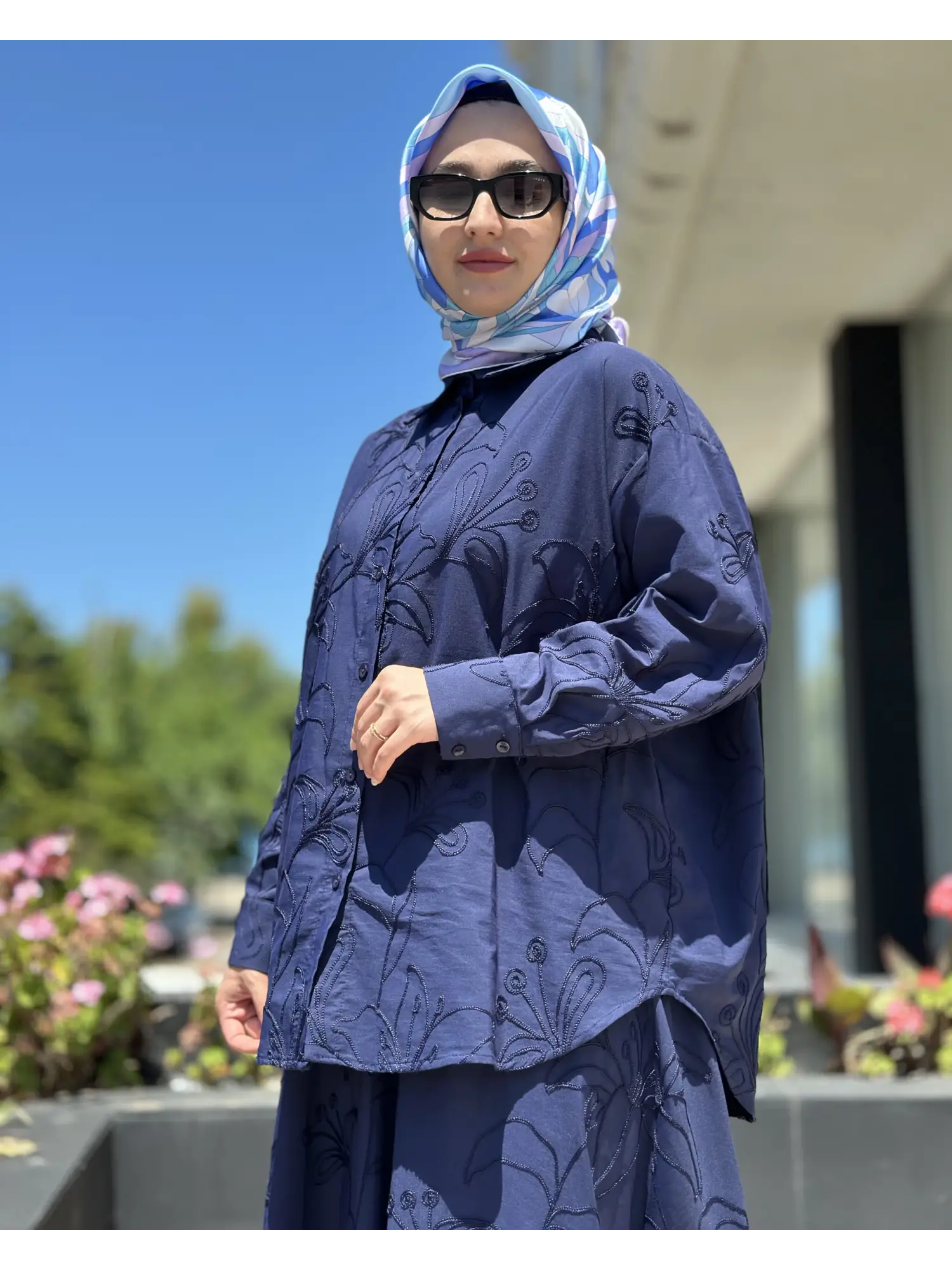 Kahma Nakış işlemeli Gömlek