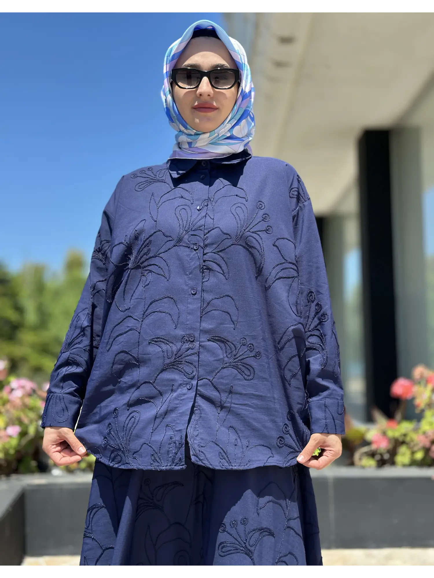 Kahma Nakış işlemeli Gömlek
