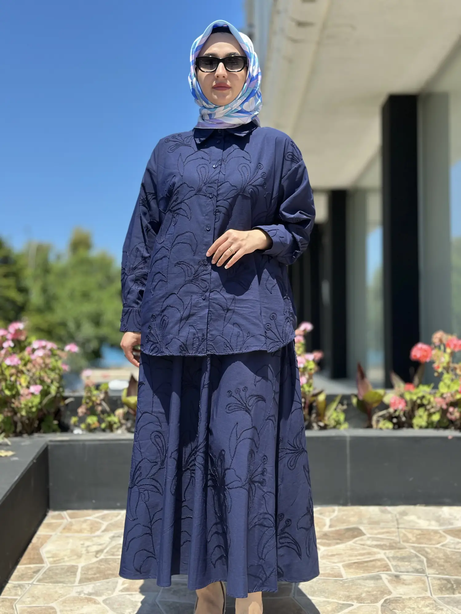 Kahma Nakış işlemeli Gömlek