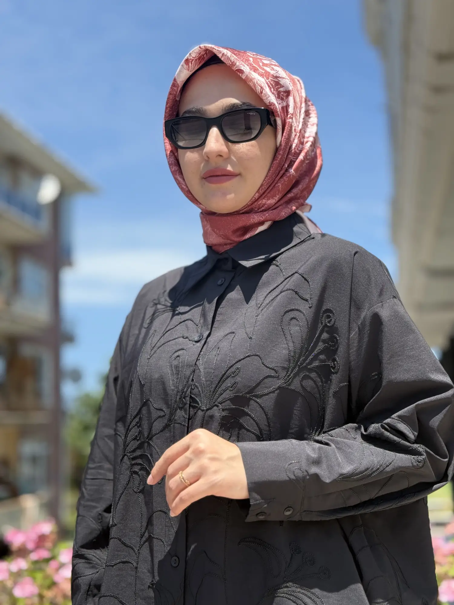 Kahma Nakış işlemeli Gömlek