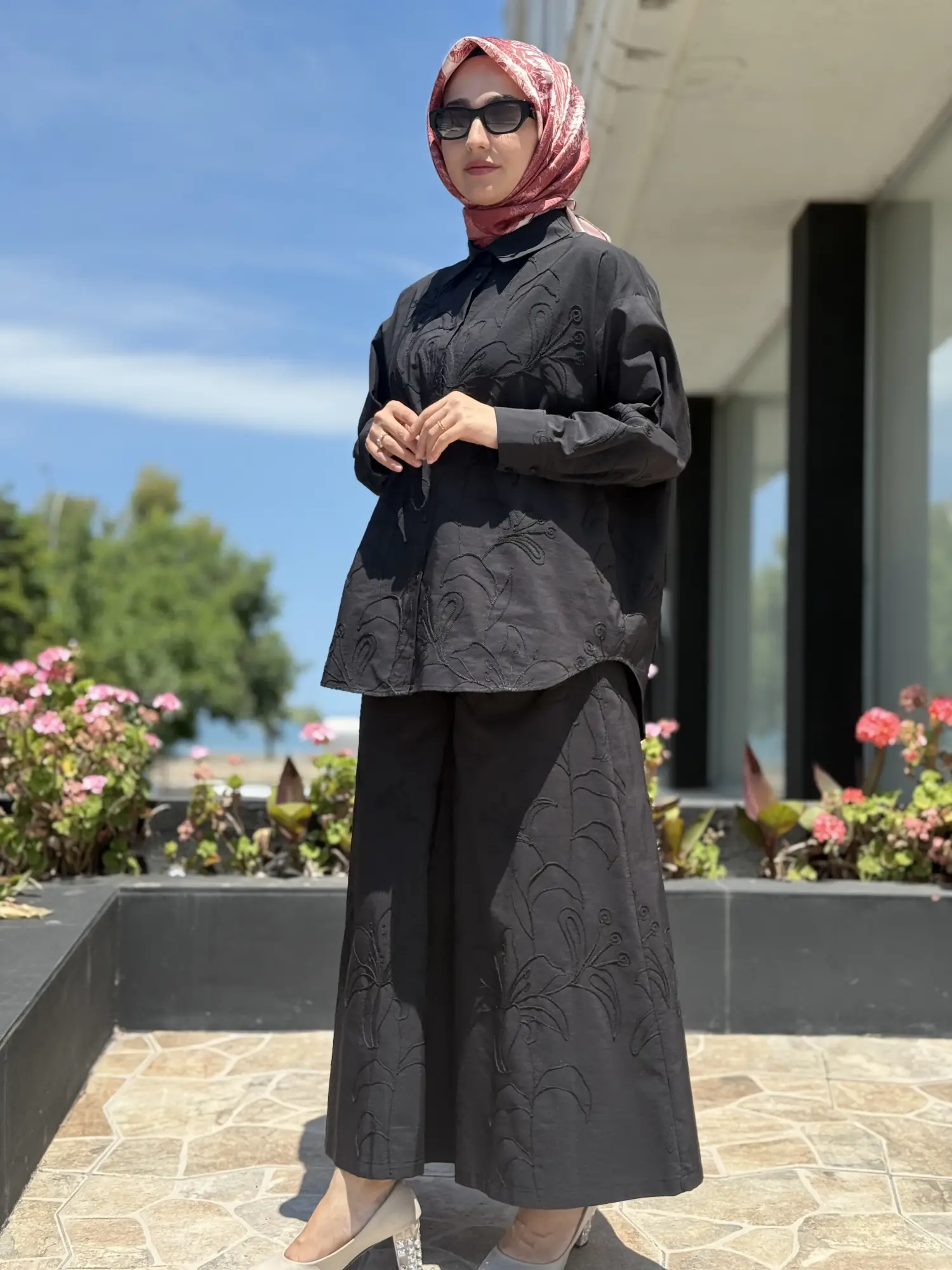 Kahma Nakış işlemeli Gömlek