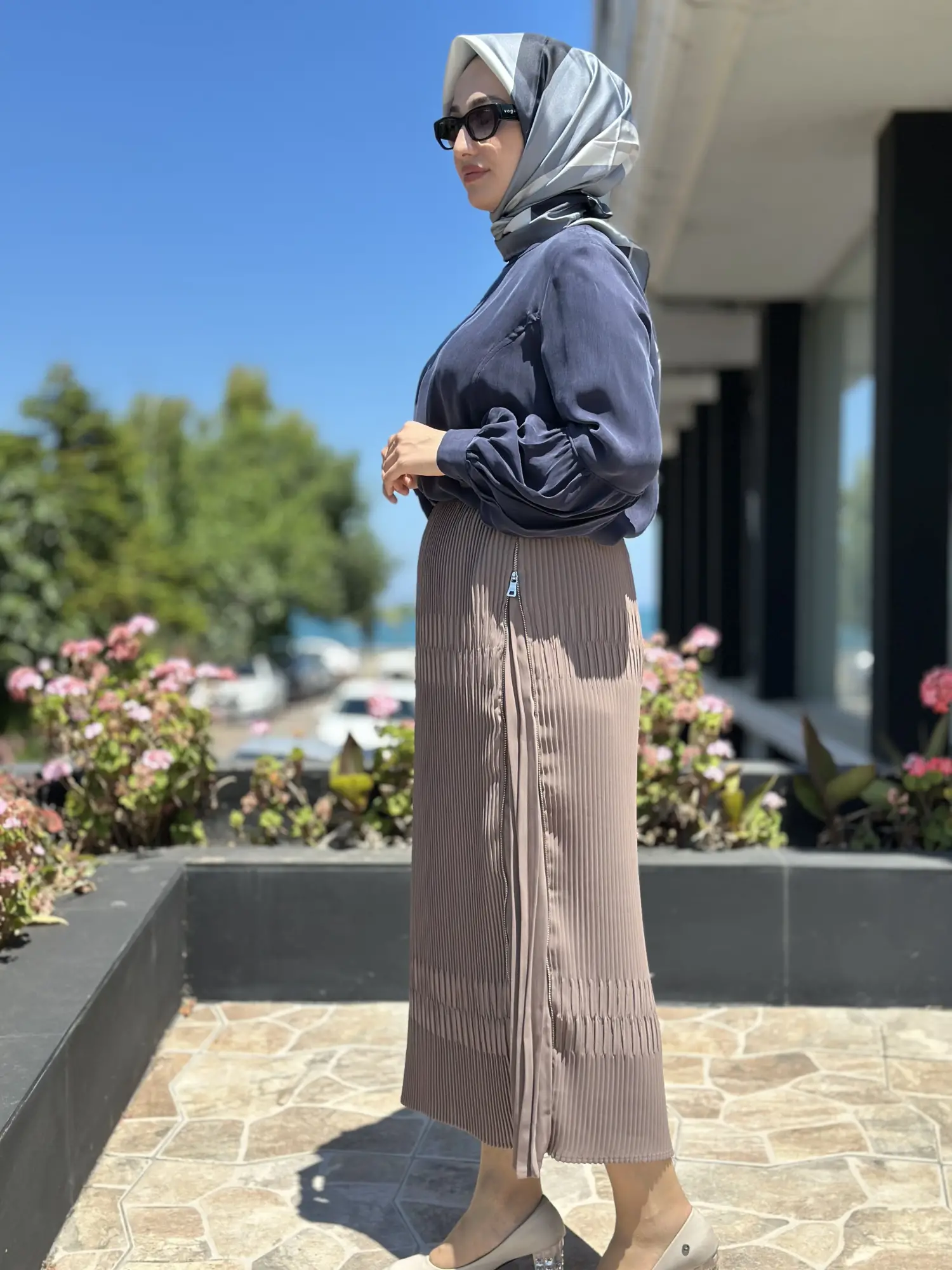 Misswhence Fermuarlı Pliseli Etek 39921