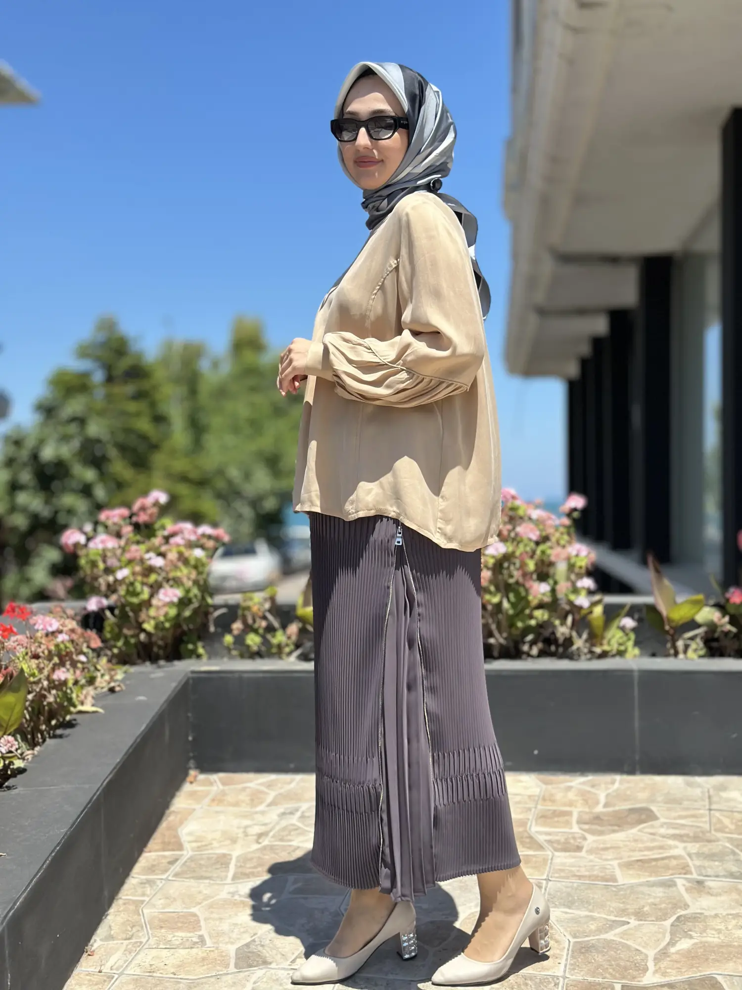 Misswhence Fermuarlı Pliseli Etek 39921