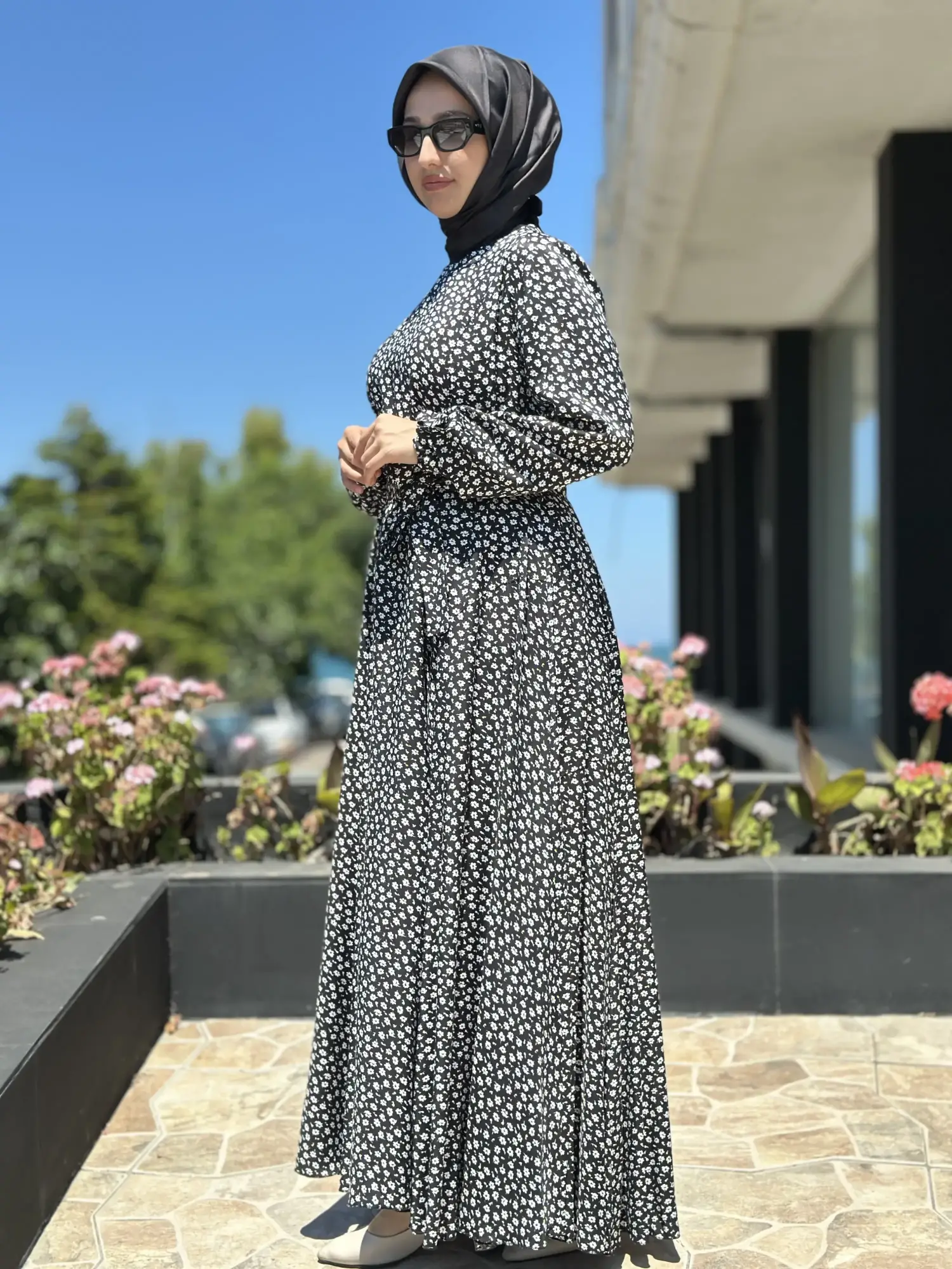 Misswhence Çiçek Desenli Viscon Elbise 39844C