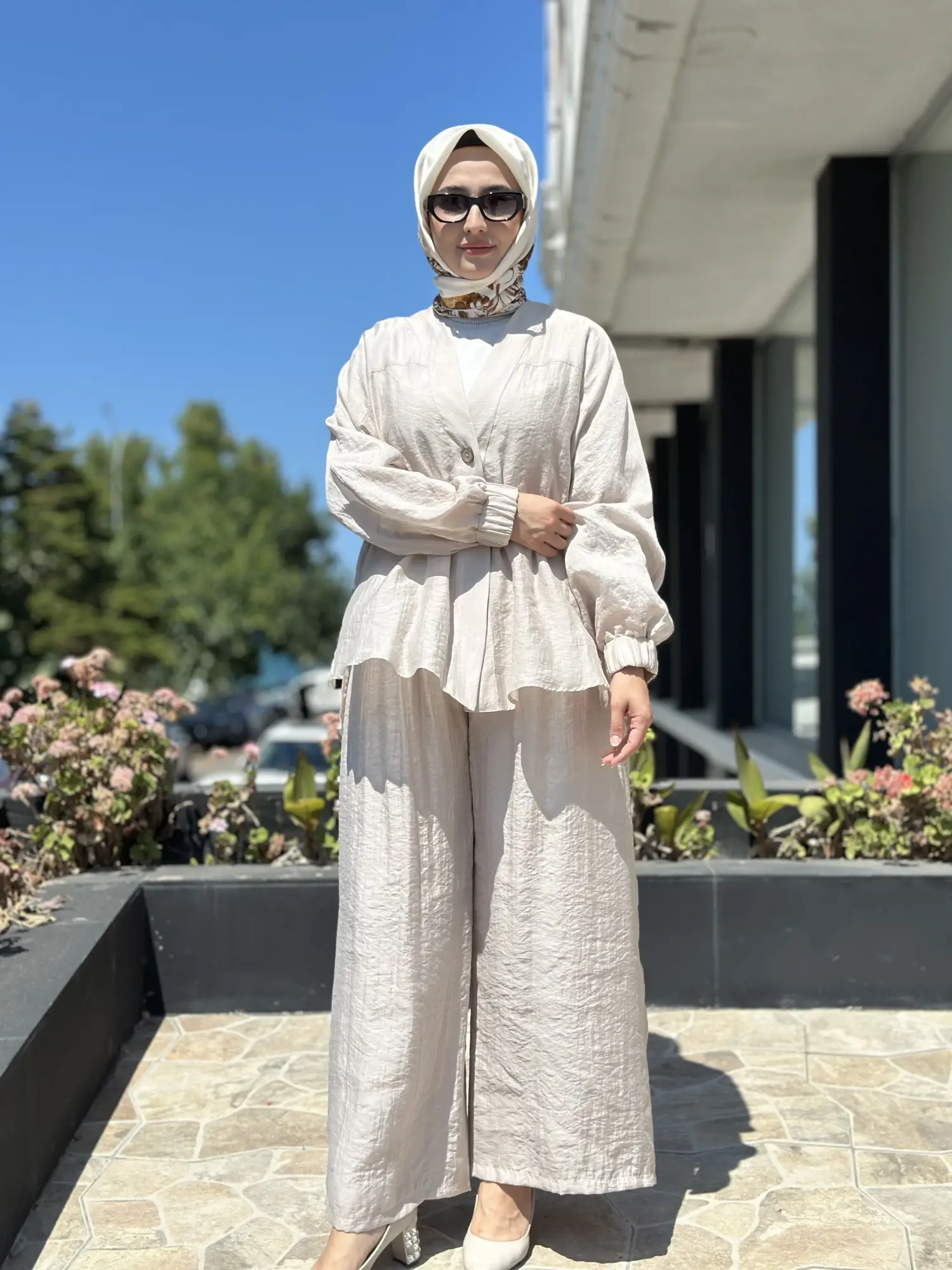 Almarwah Pile Detaylı Tencel Etek Pantolon 606123