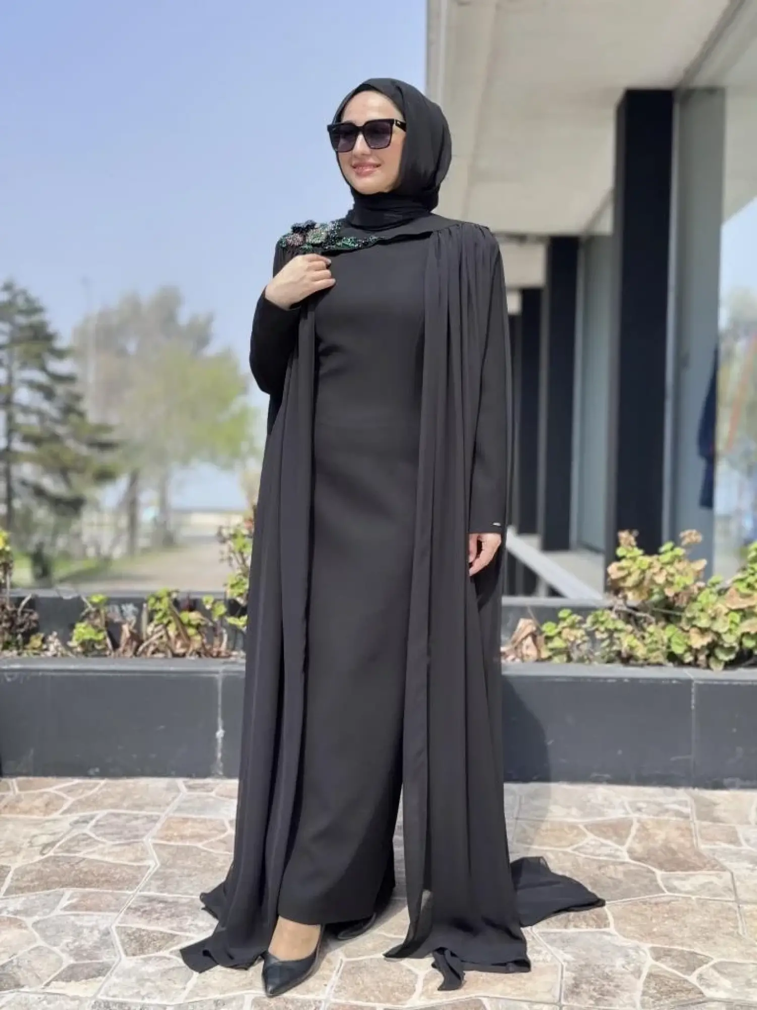 SENNA Reneta Pelerinli (Çıkartılabilir) Dress SD30111