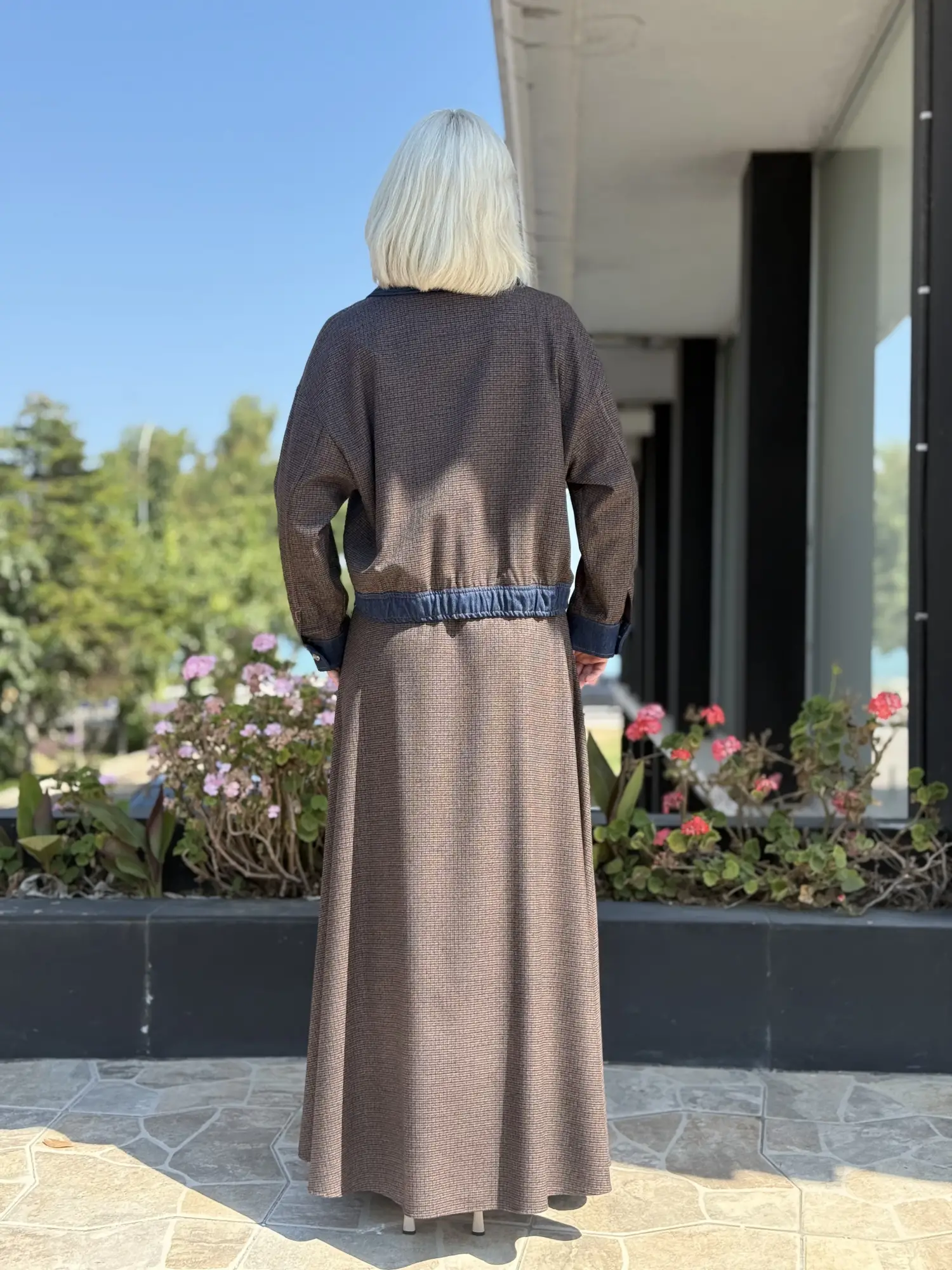 Kayra Ekose Desen Evaze Etek KA12009