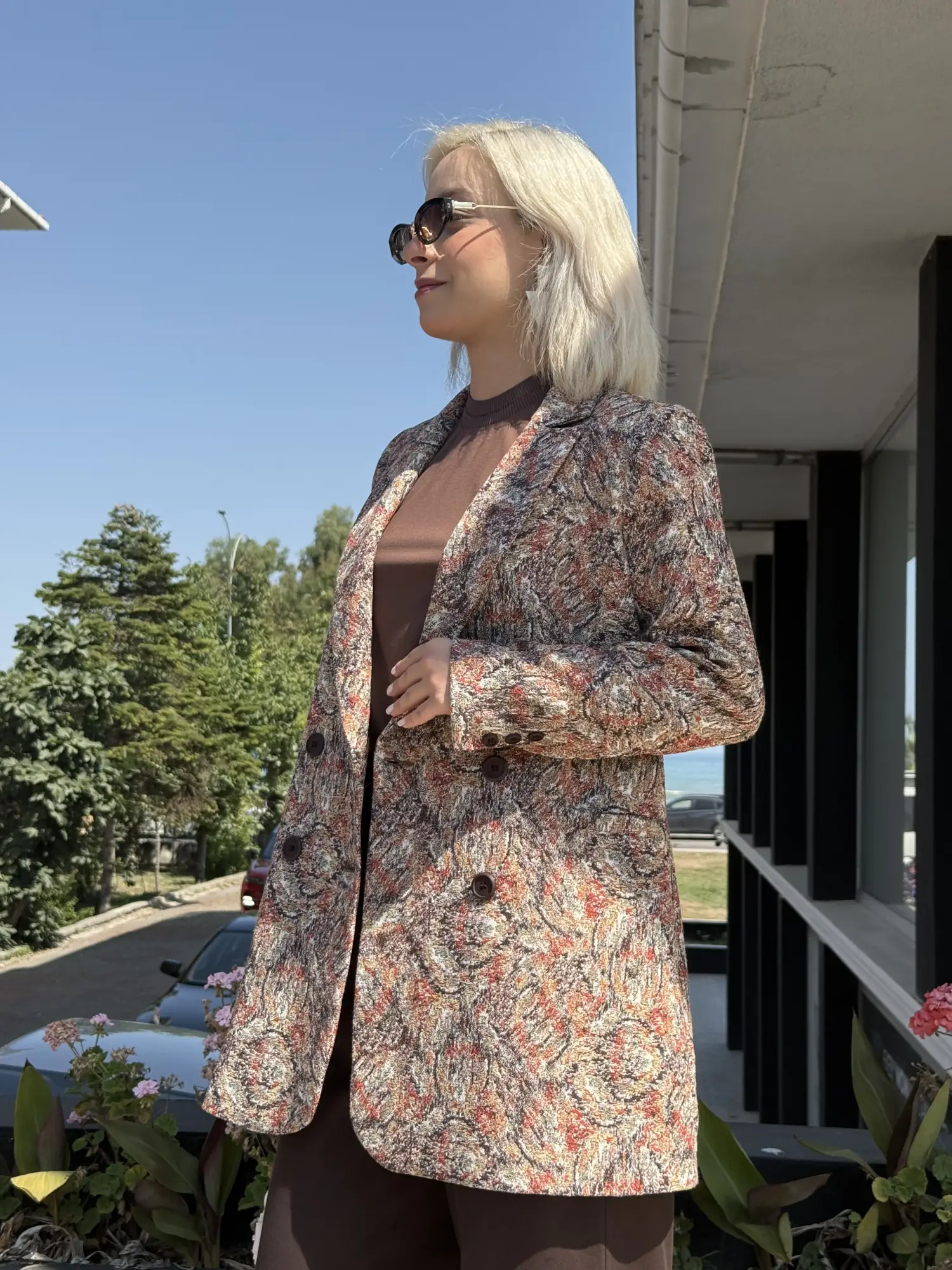 Kayra Desenli Dokuma Ceket KA73022