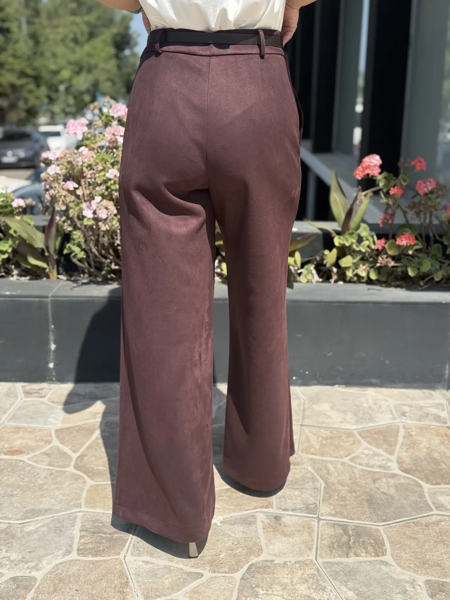 Kayra Kemerli Süet Pantolon KA19042
