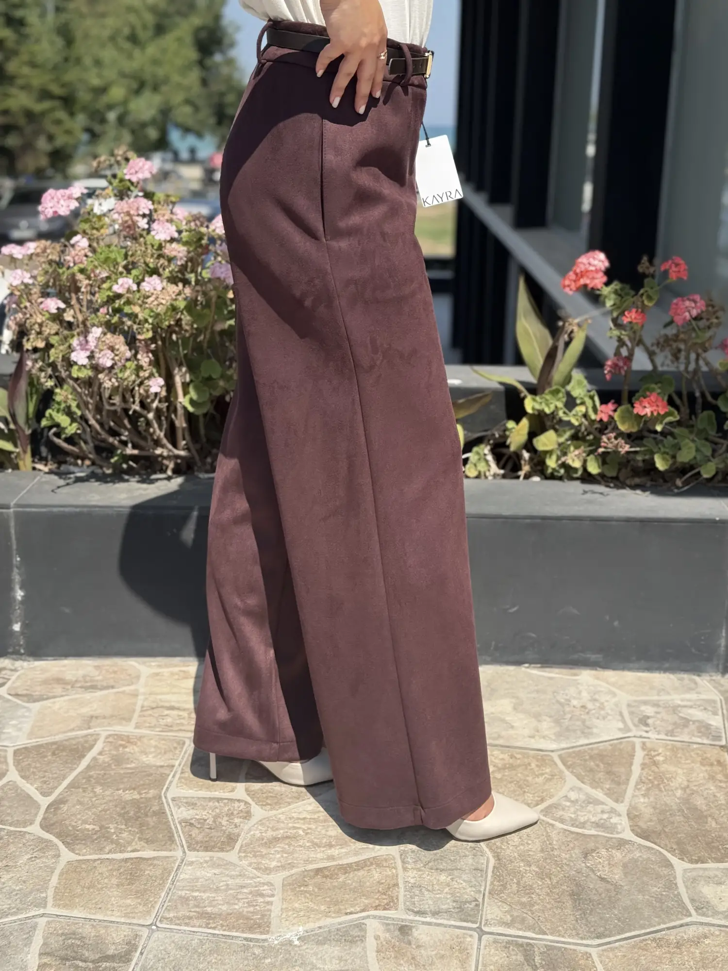 Kayra Kemerli Süet Pantolon KA19042