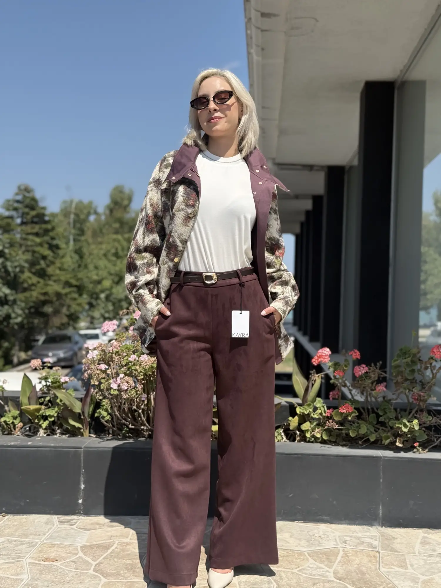Kayra Kemerli Süet Pantolon KA19042