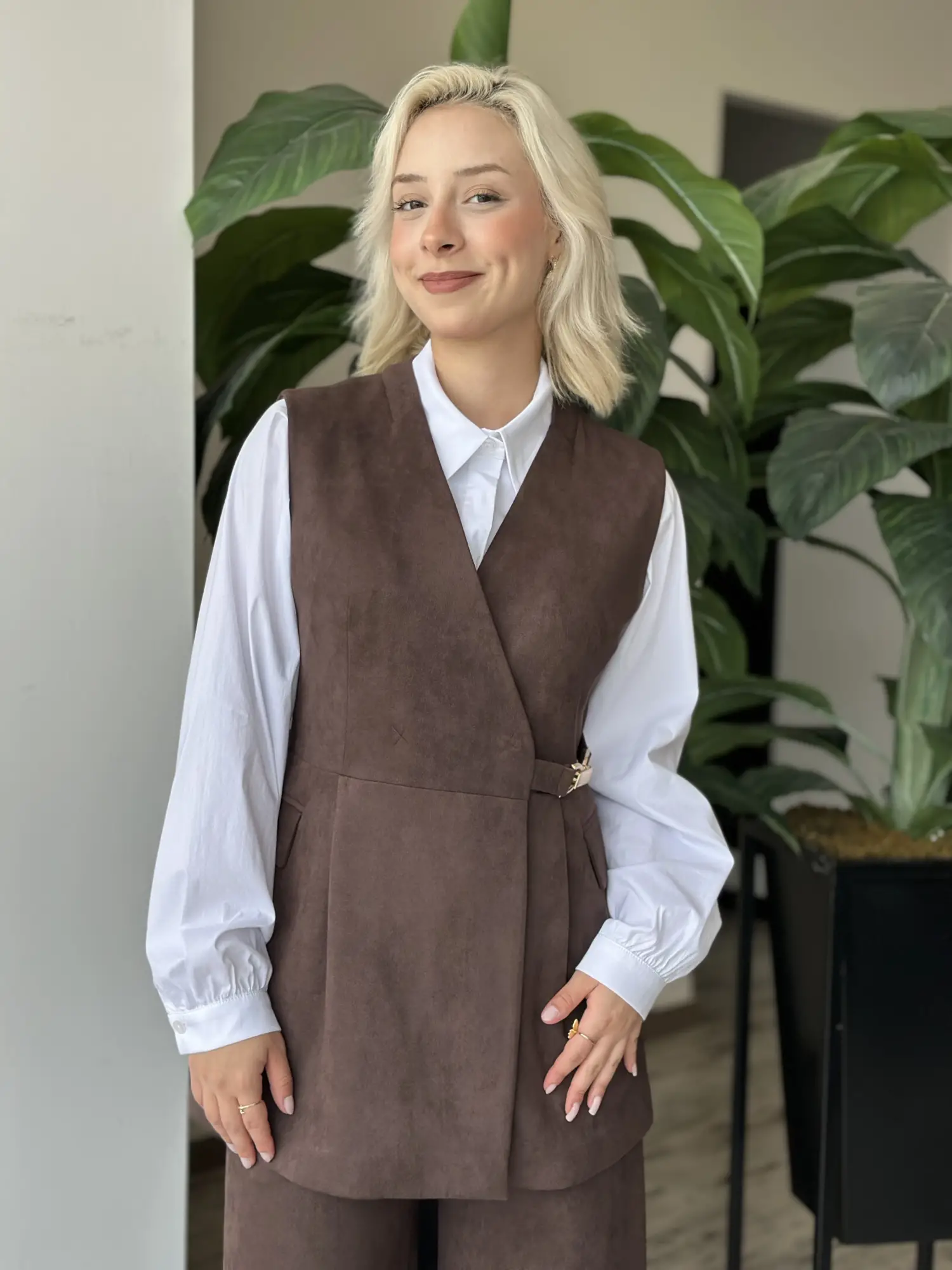Kayra Süet Yelek Pantolon Takım KA16014