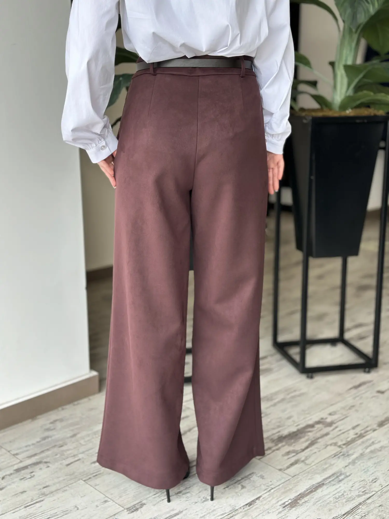 Kayra Kemerli Süet Pantolon KA19042